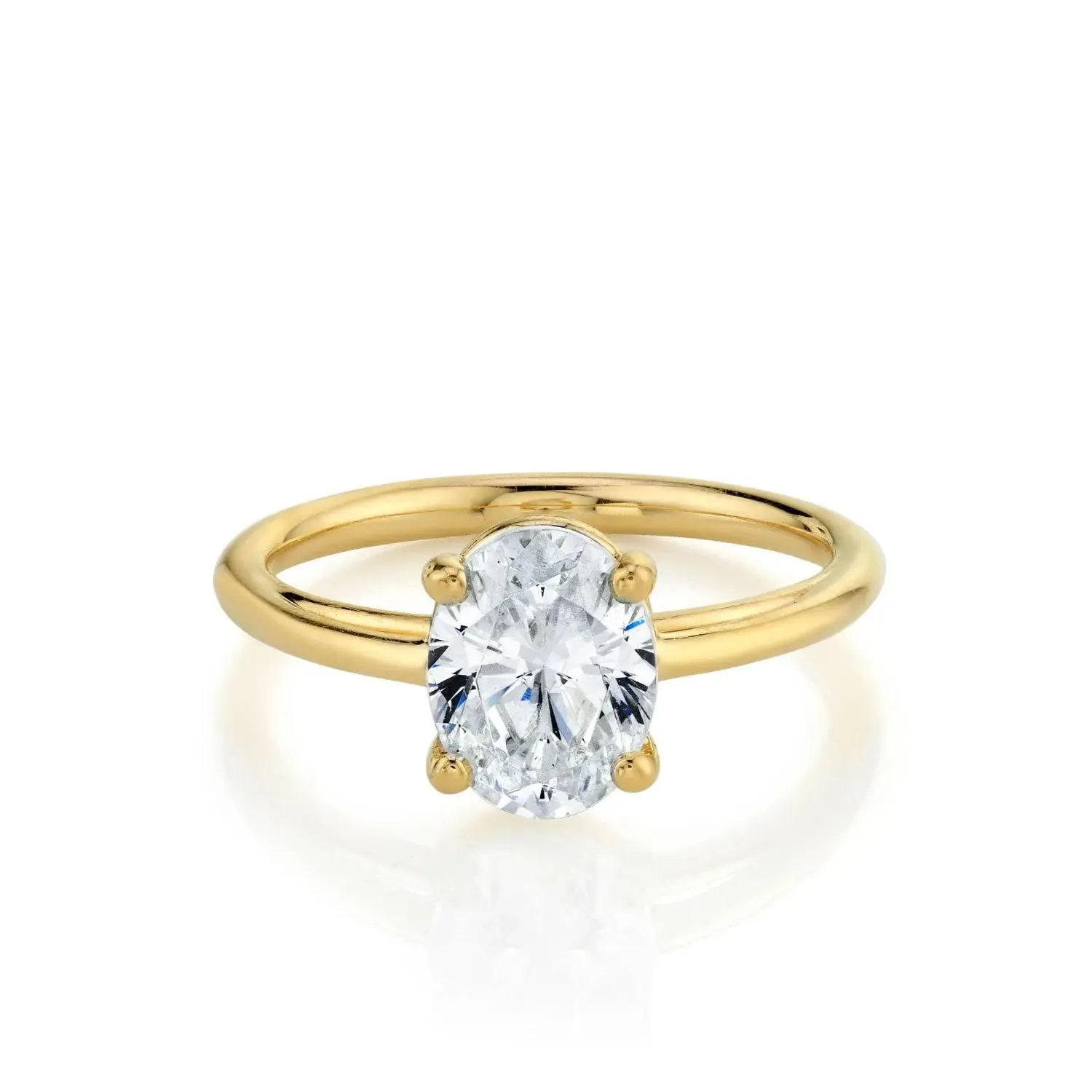 The Helene Oval Solitaire Engagement Ring sold by Marrow Fine