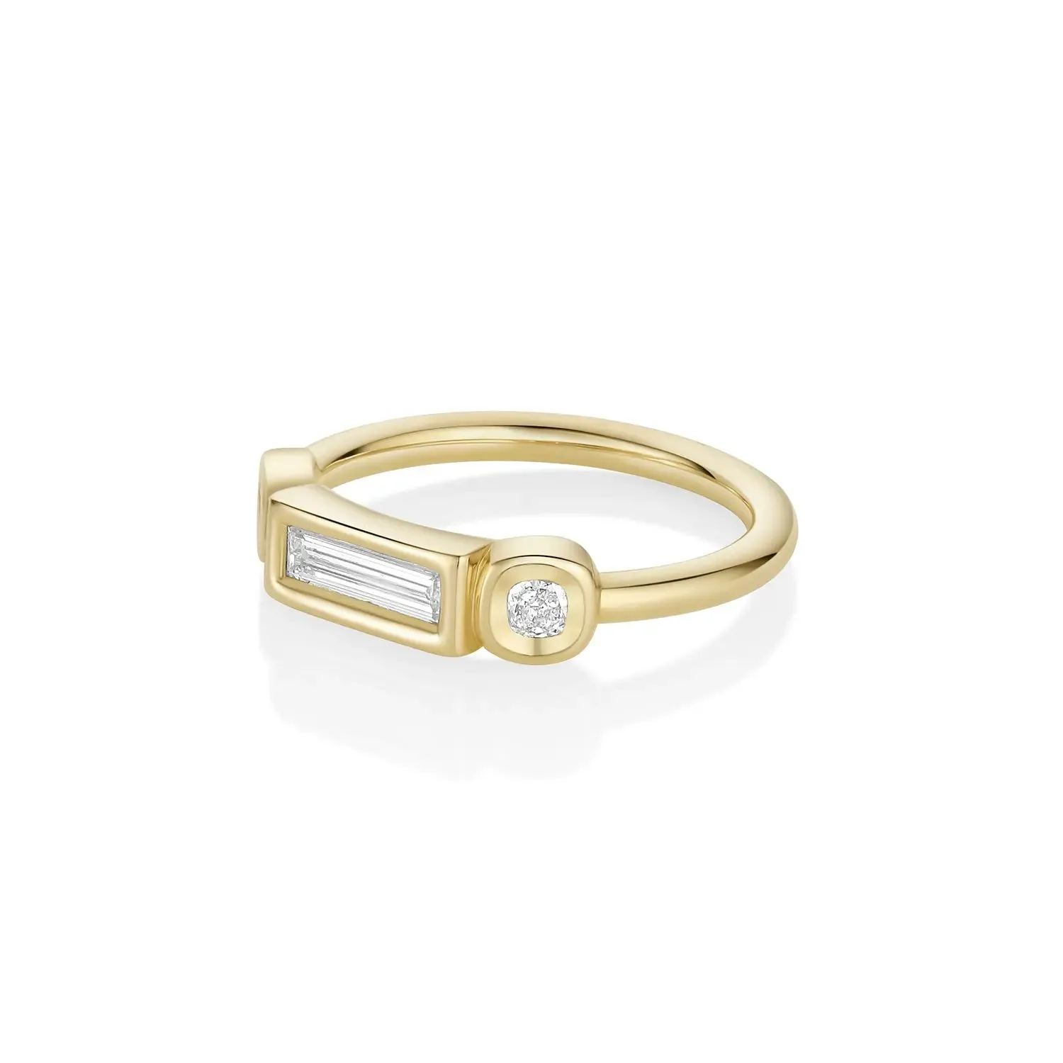 0.33ctw White Diamond Baguette, Cushion & Marquise Linear Band sold by Marrow Fine product image thumbnail 3
