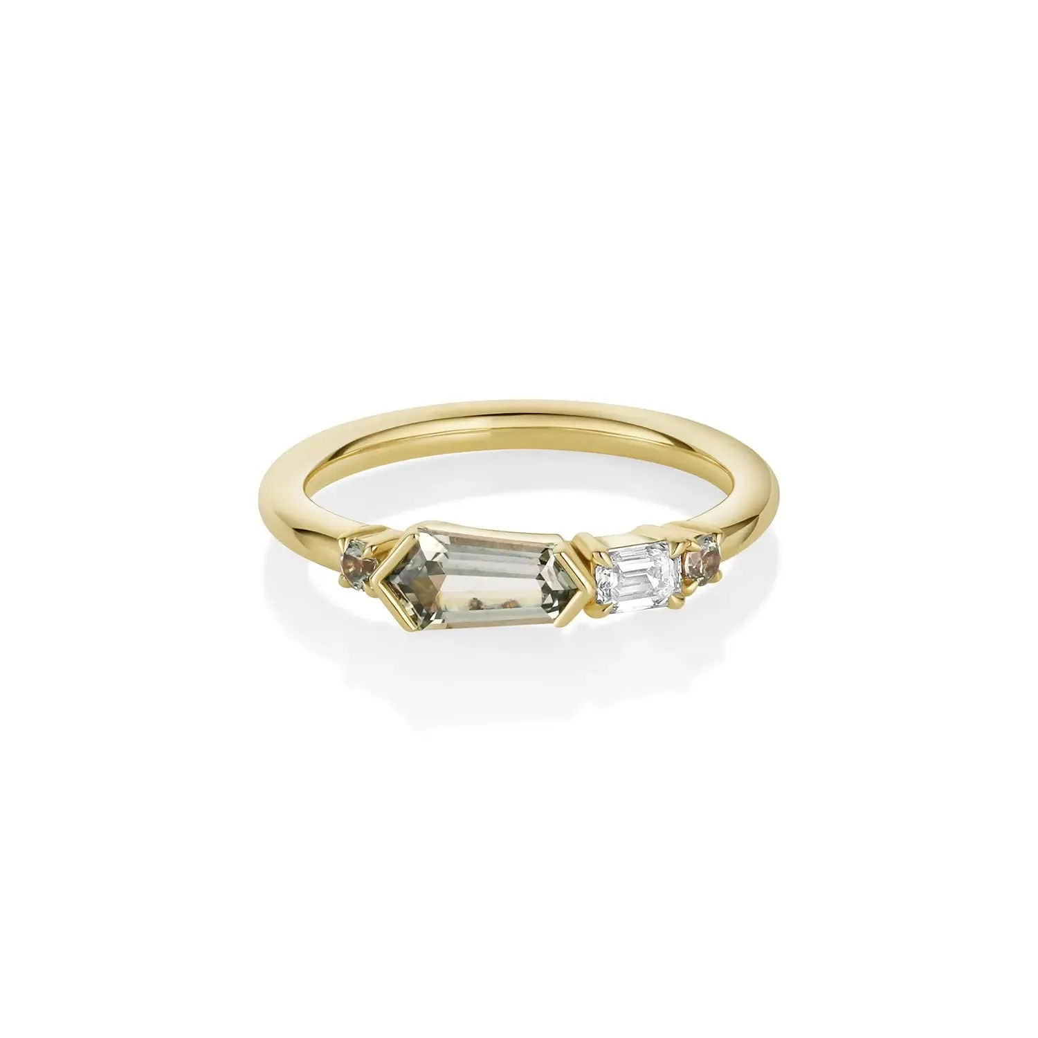 0.72ct Sapphire and Diamond Linear Band sold by Marrow Fine