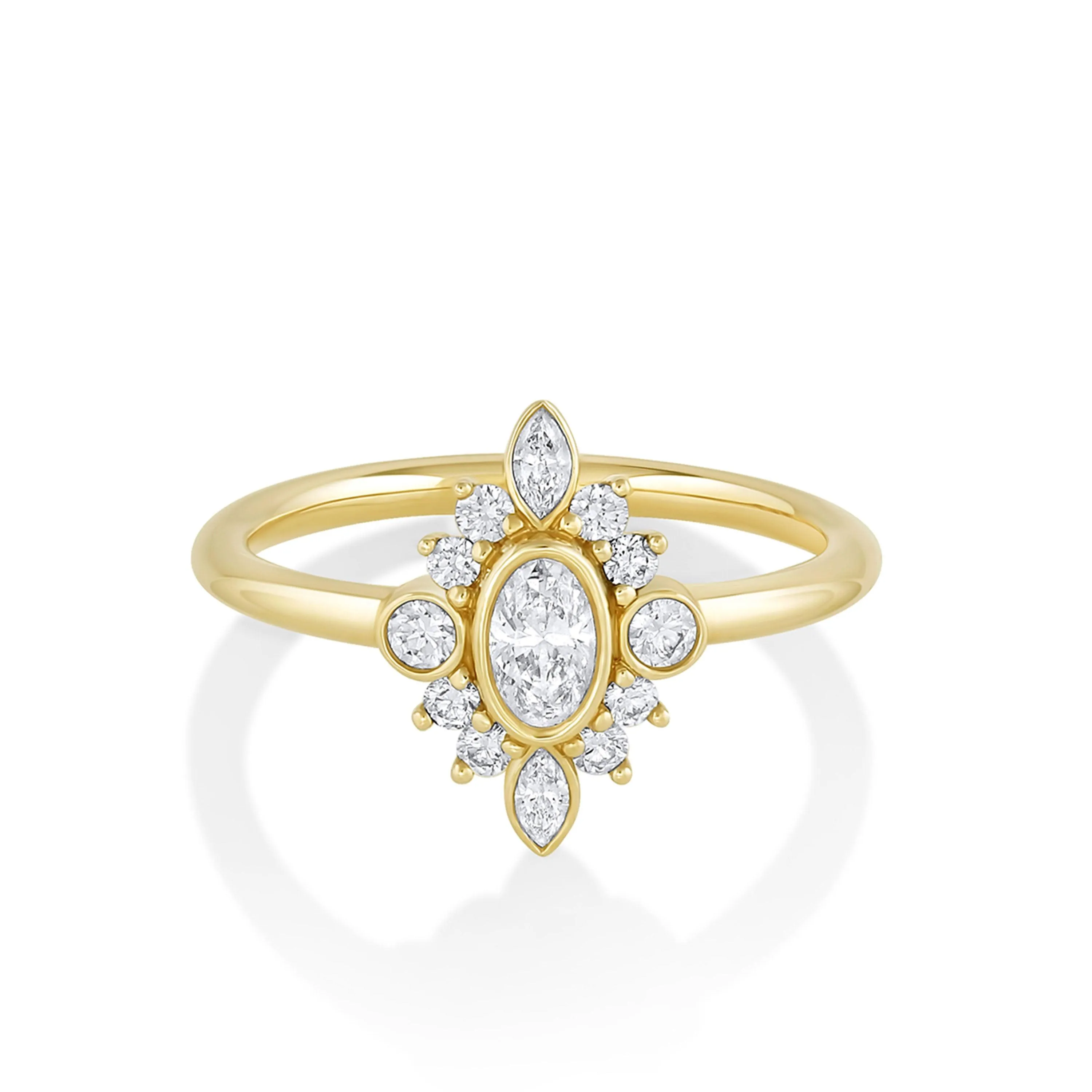The Scarlette Compass Engagement Ring sold by Marrow Fine