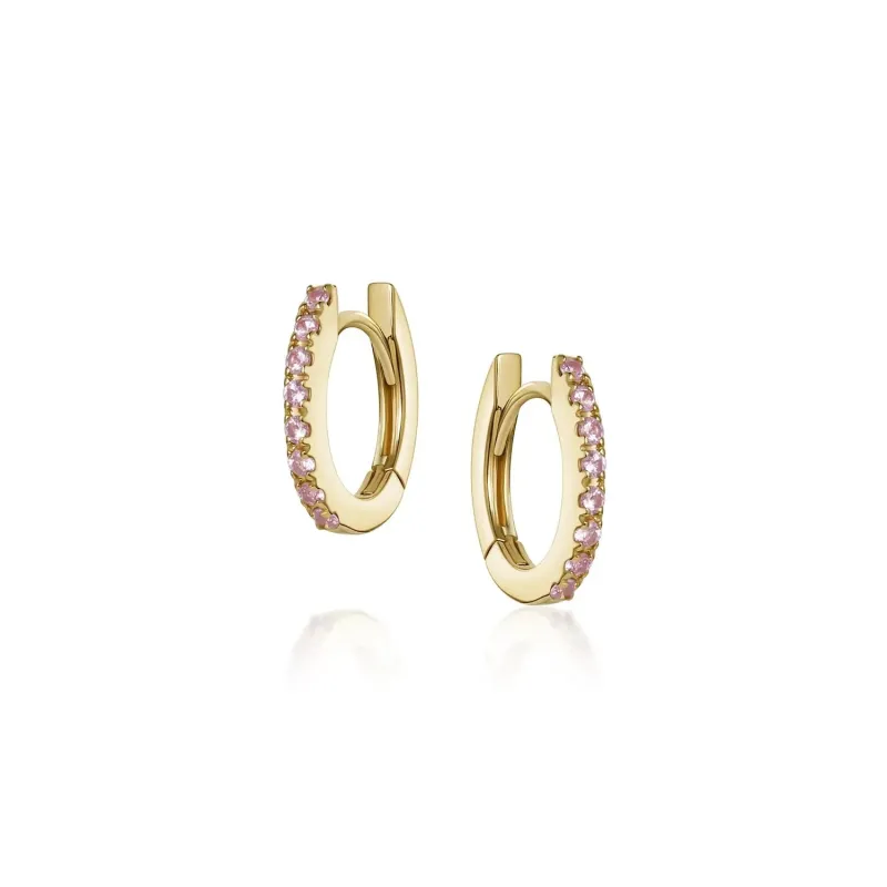 0.27ctw Pink Sapphire Hoops sold by Marrow Fine