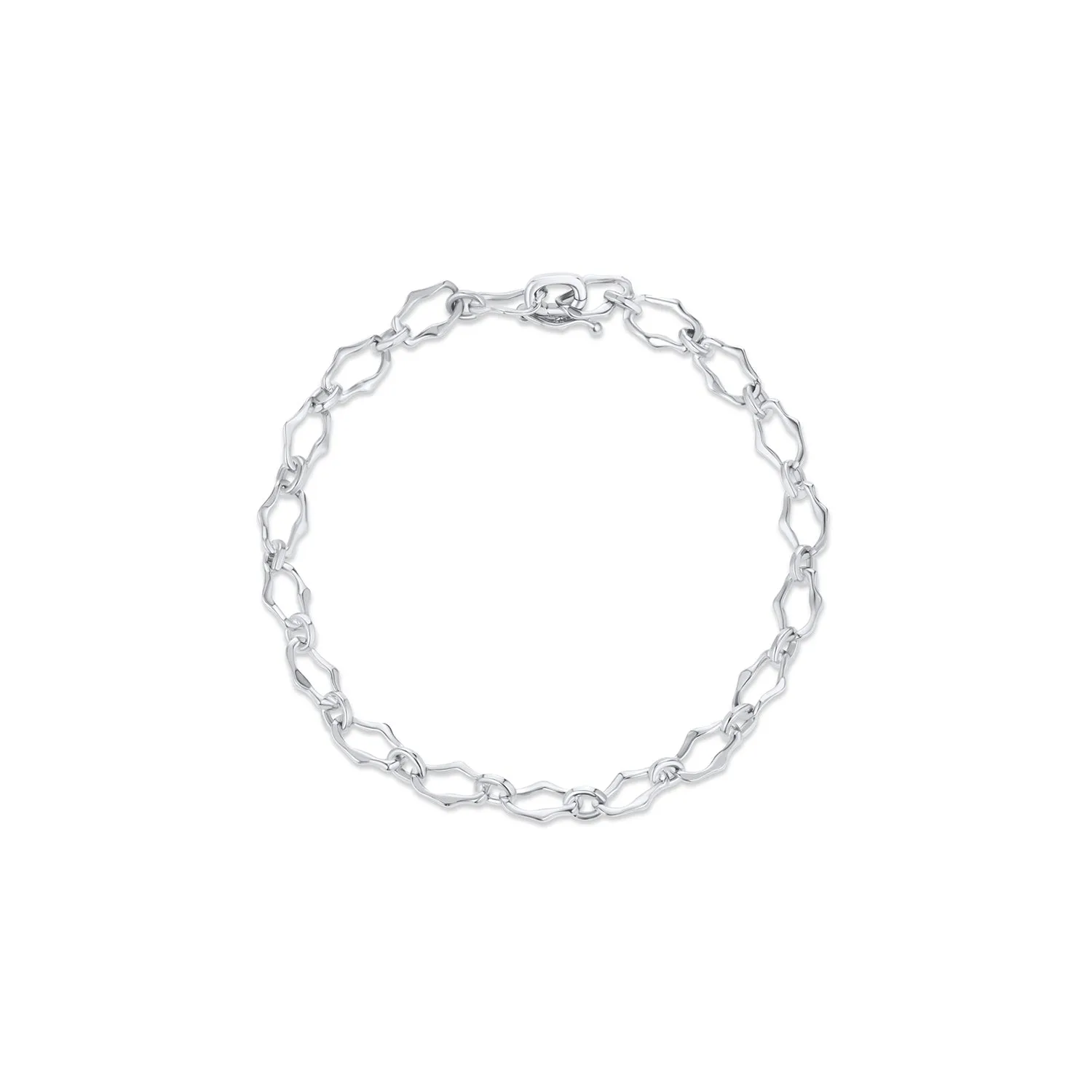 8mm Sculpted Link Gold Bracelet sold by Marrow Fine product image thumbnail 3