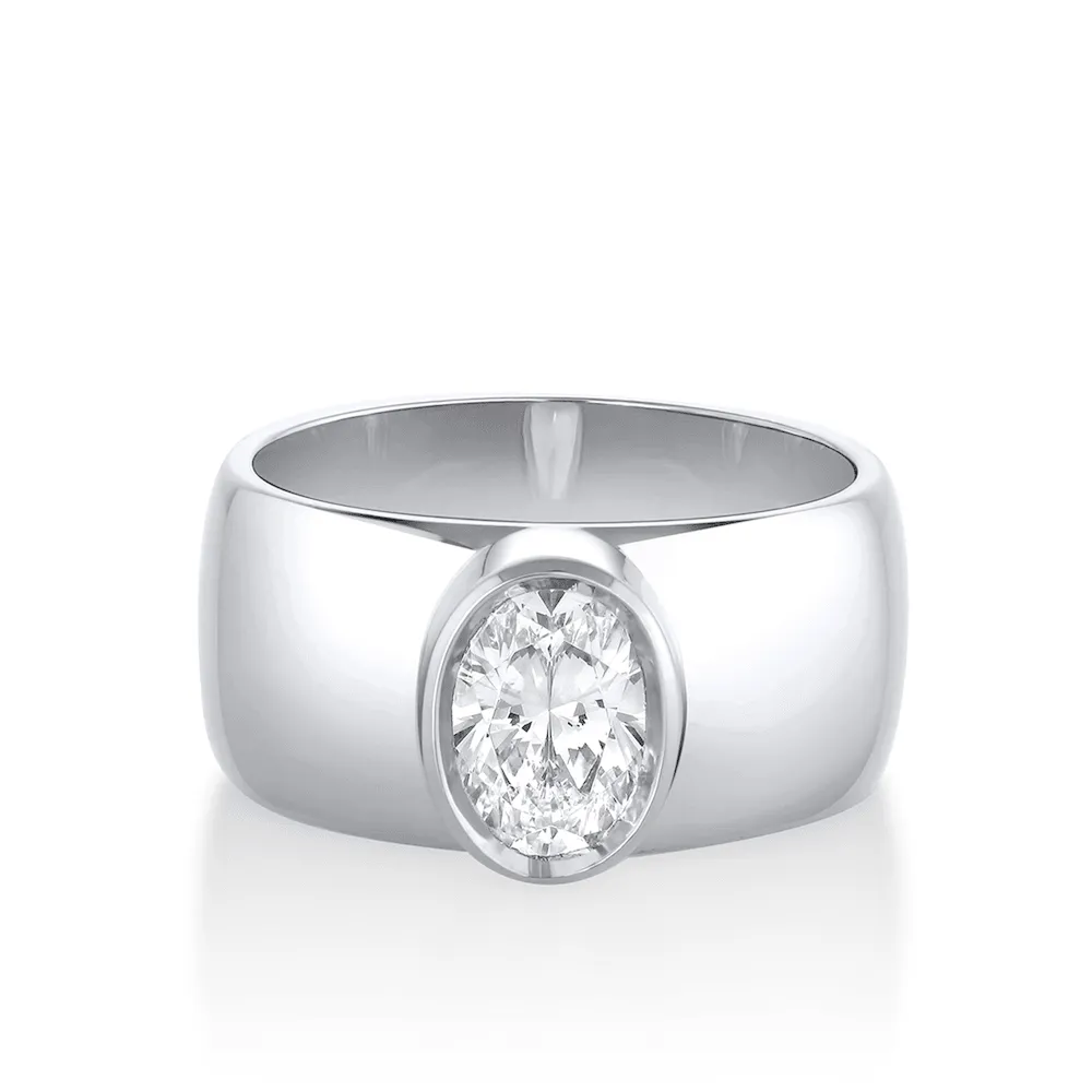 The Harlow Cigar Band Engagement Ring sold by Marrow Fine product image thumbnail 3