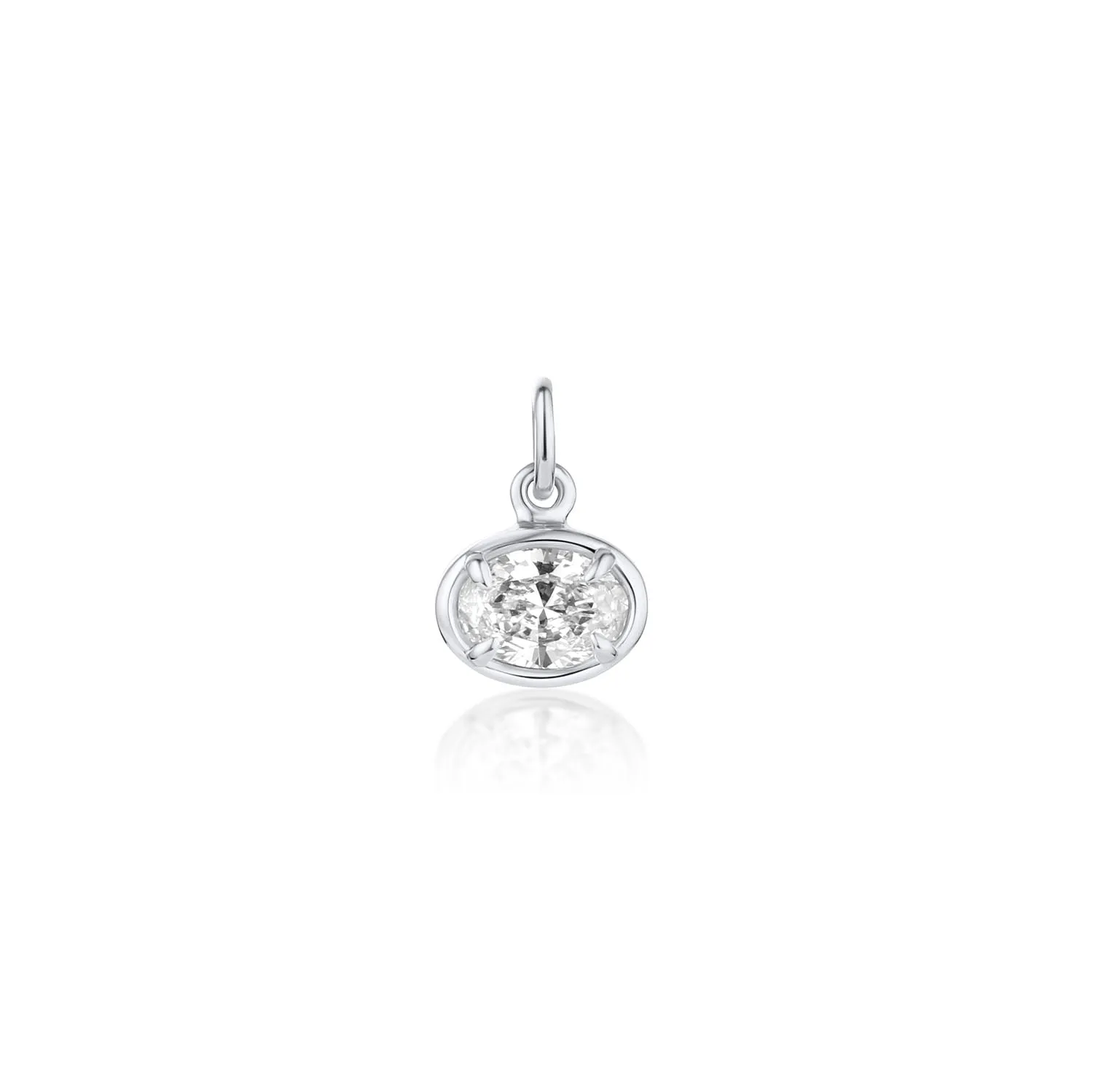 Lisse East-West Diamond Oval Charm sold by Marrow Fine product image thumbnail 5