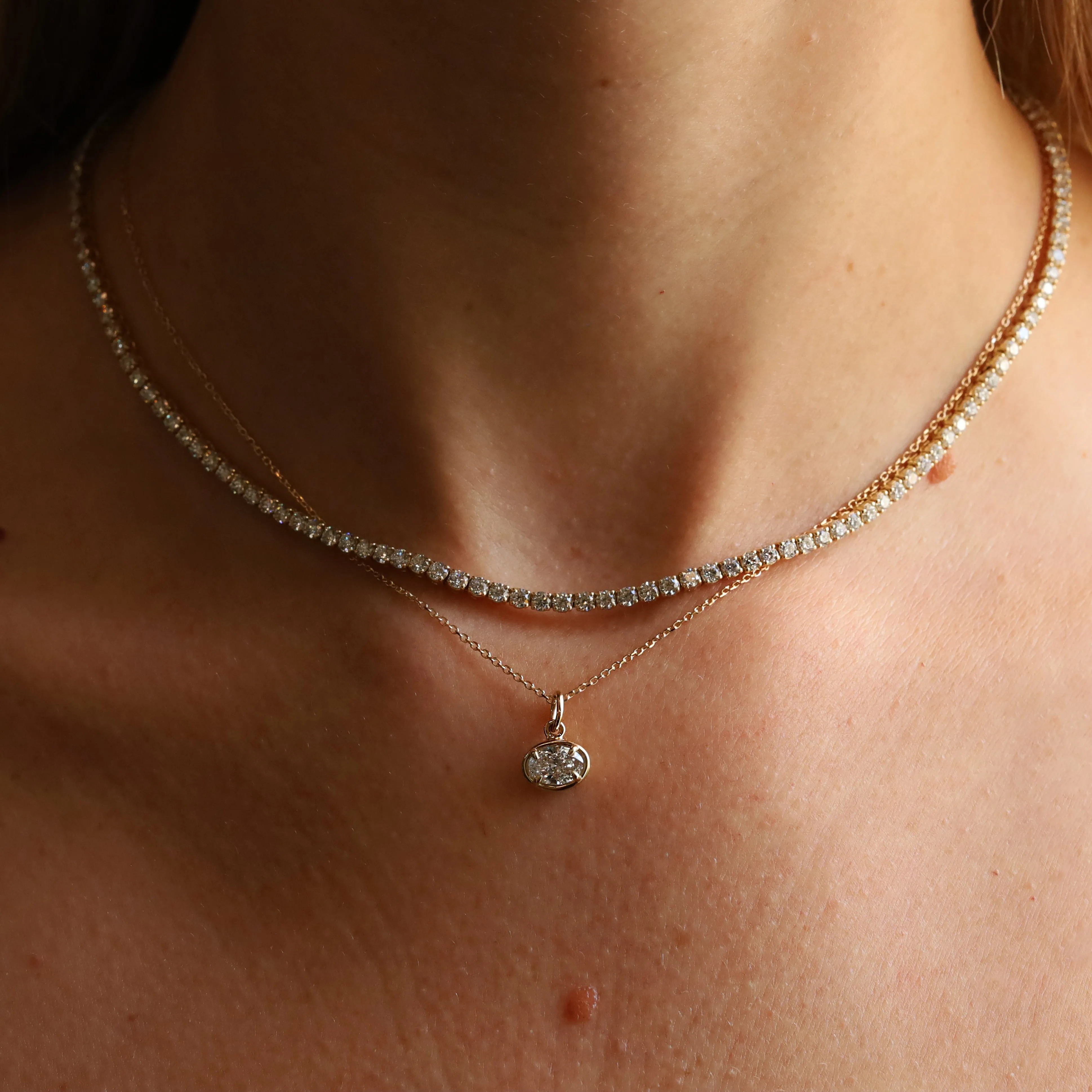 Lisse East-West Diamond Oval Charm sold by Marrow Fine product image thumbnail 2