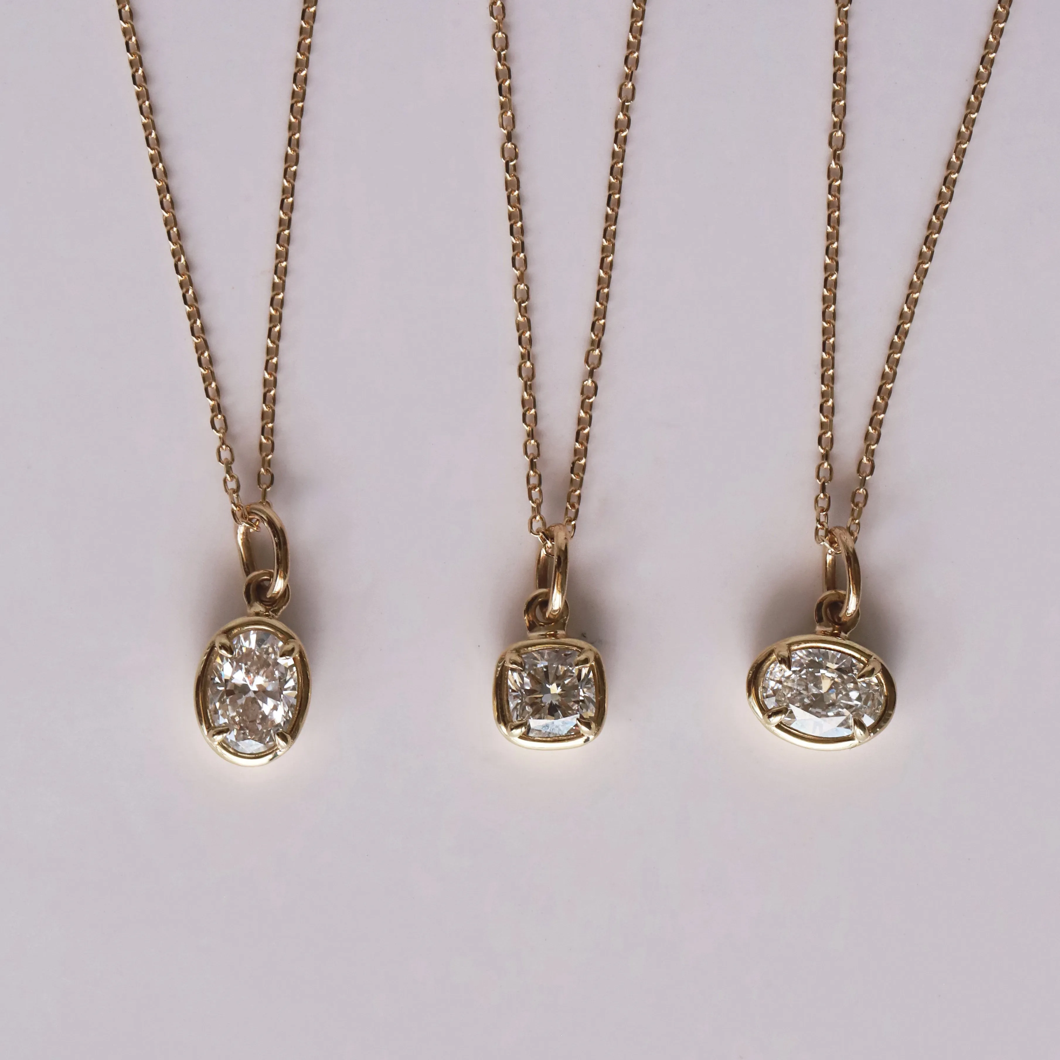 Lisse East-West Diamond Oval Charm sold by Marrow Fine product image thumbnail 4