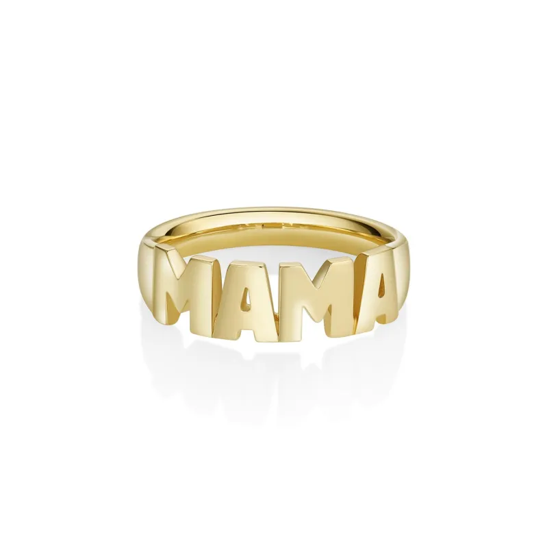 Mama Nameplate Ring made by Marrow Fine
