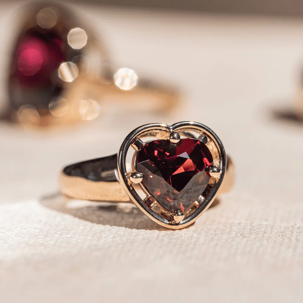 2.85ct Garnet Heart Georgia Ring sold by Marrow Fine product image thumbnail 4