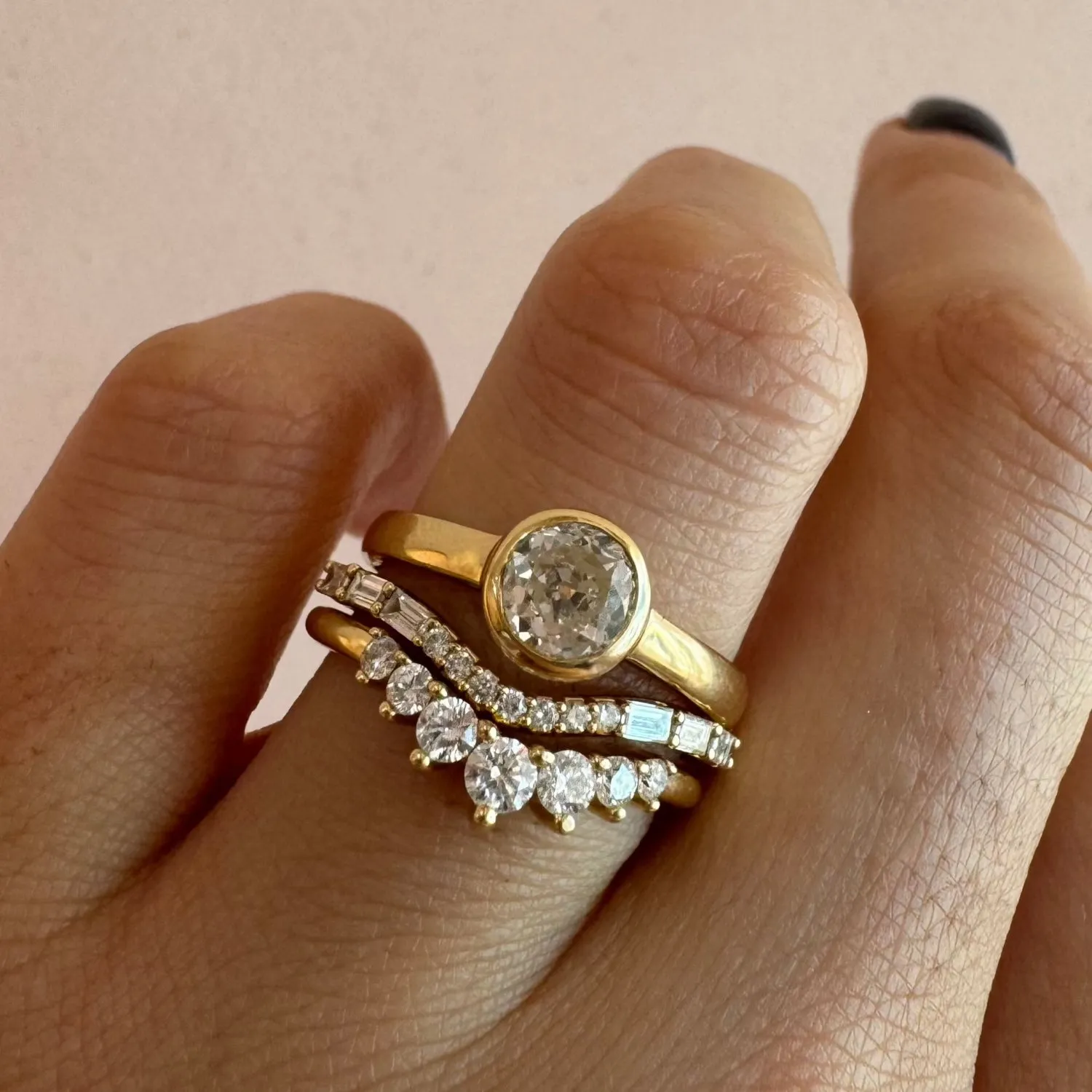 .99ct Old Euro Diamond Tessa Engagement Ring sold by Marrow Fine product image thumbnail 4