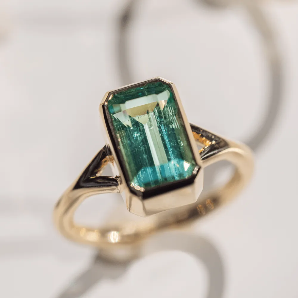 2.67ct Emerald Bezel Ring sold by Marrow Fine product image thumbnail 3