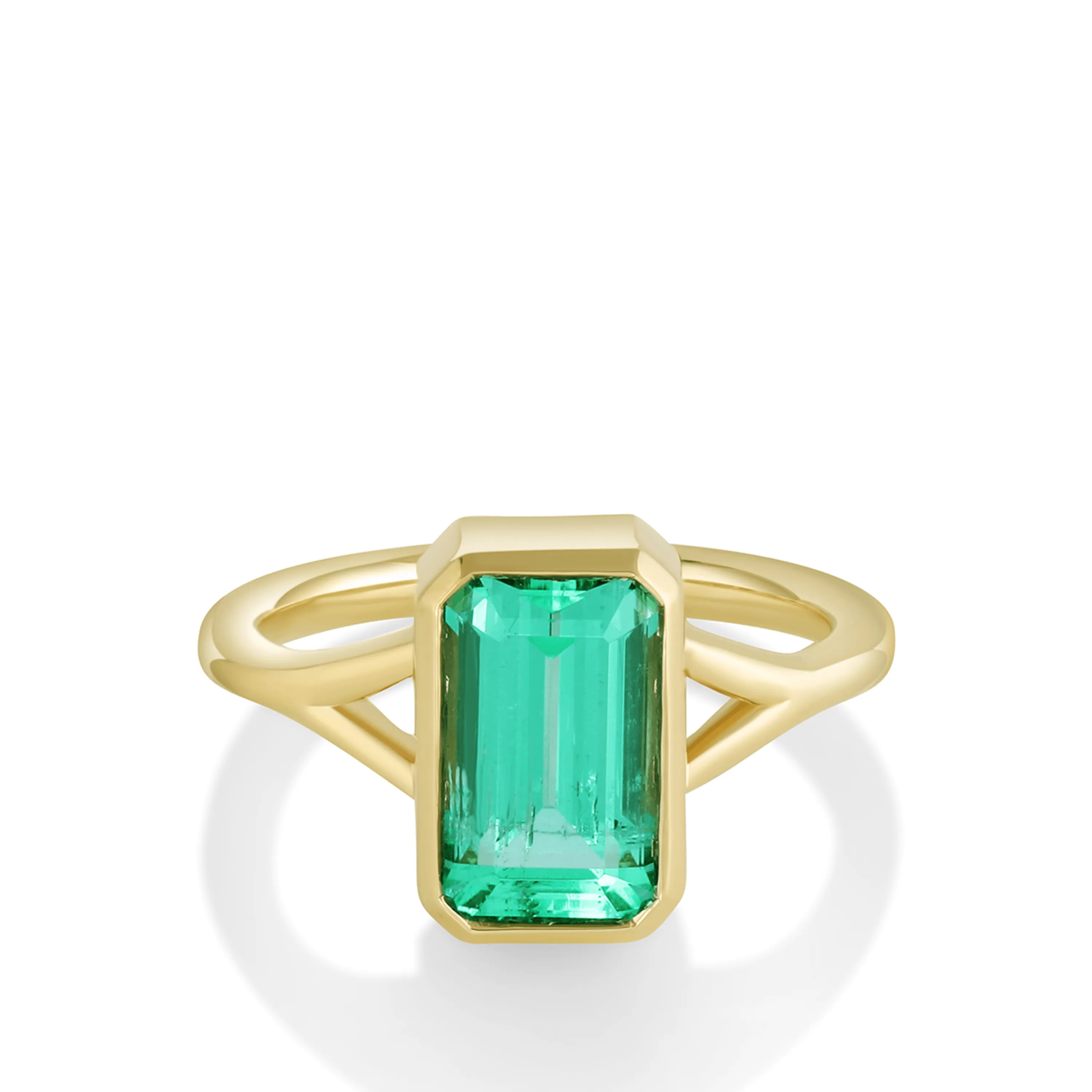 2.67ct Emerald Bezel Ring sold by Marrow Fine