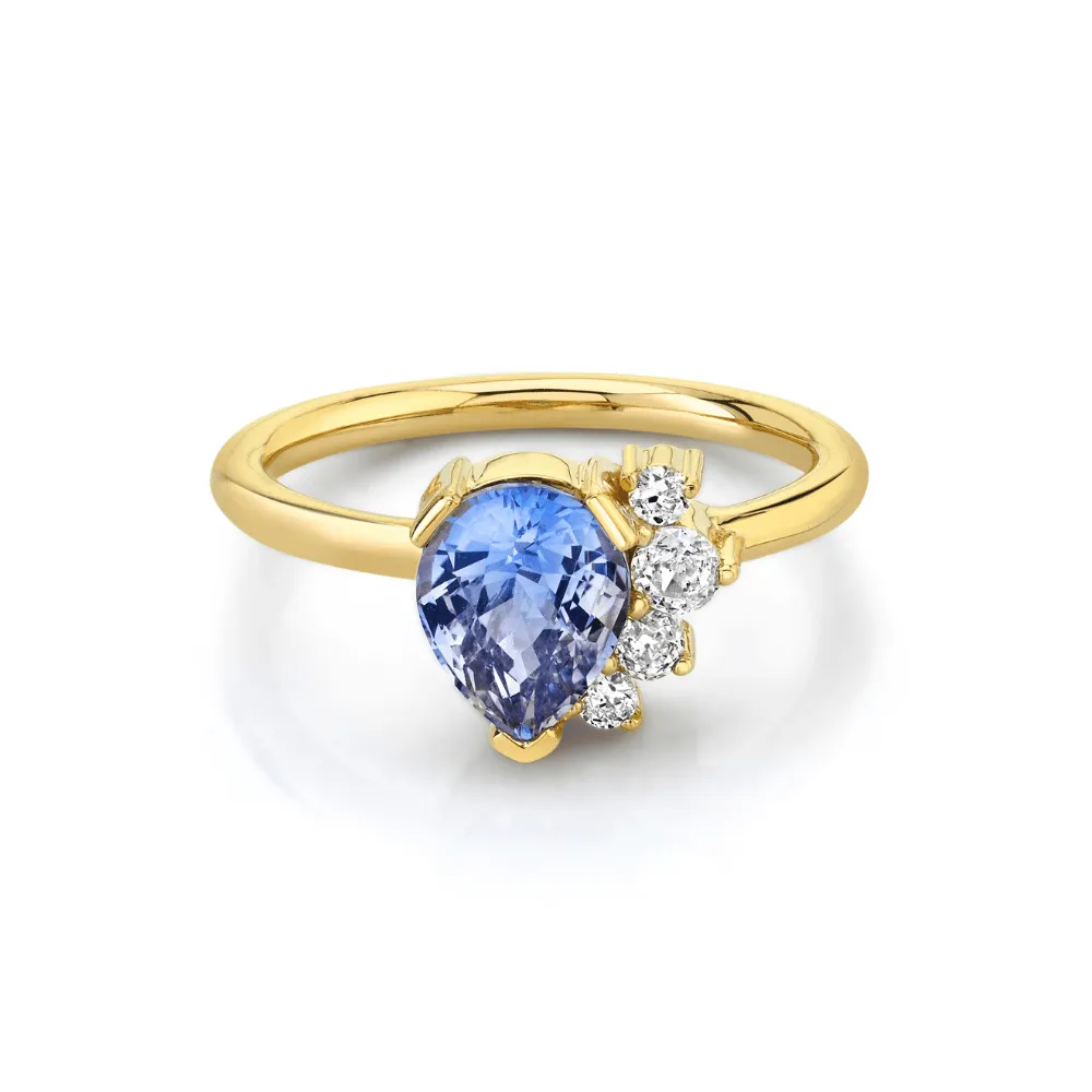 Lilac Sapphire Spray Ring sold by Marrow Fine