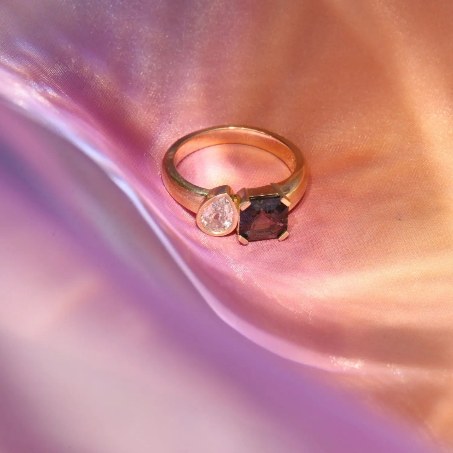 1.68ct Spinel and Diamond Toi et Moi sold by Marrow Fine product image thumbnail 2