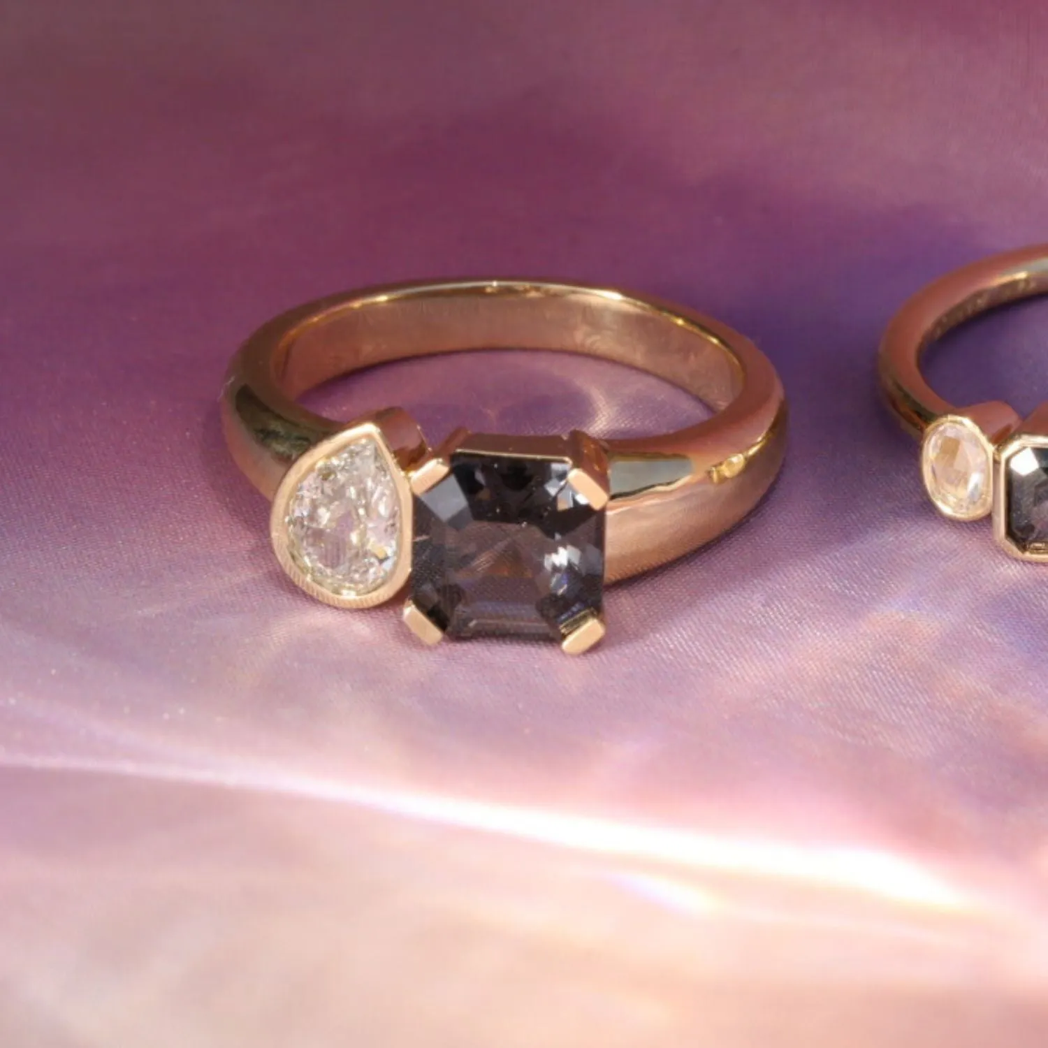 1.68ct Spinel and Diamond Toi et Moi sold by Marrow Fine product image thumbnail 4