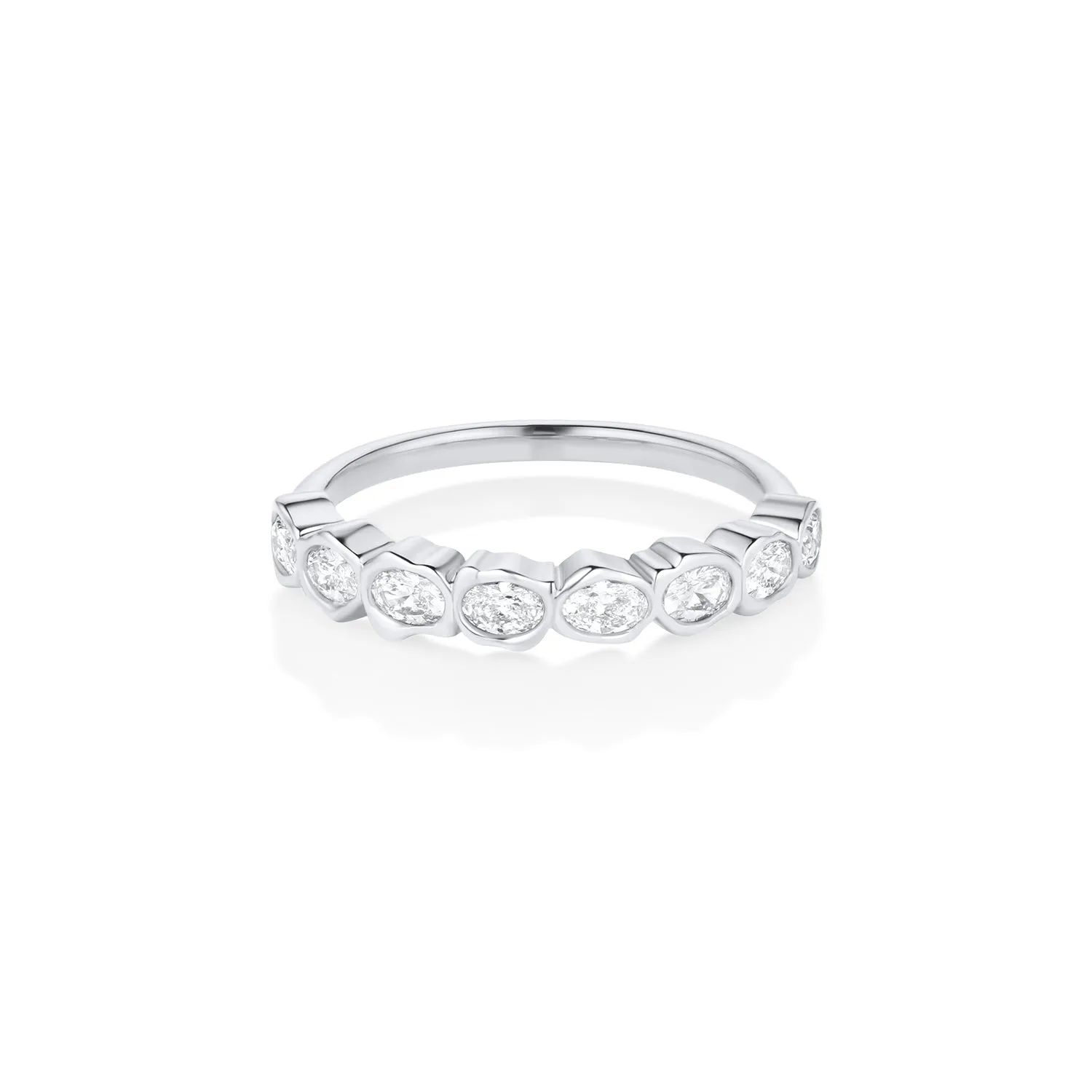 White Diamond Abstract Bezel Band sold by Marrow Fine product image thumbnail 5