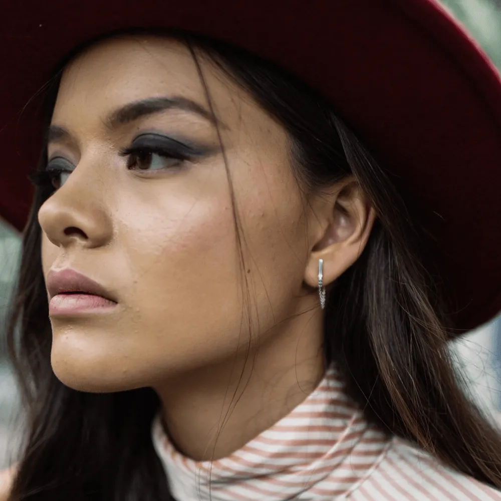 Black Diamond Dainty Chain Drop Earrings sold by Marrow Fine product image thumbnail 2