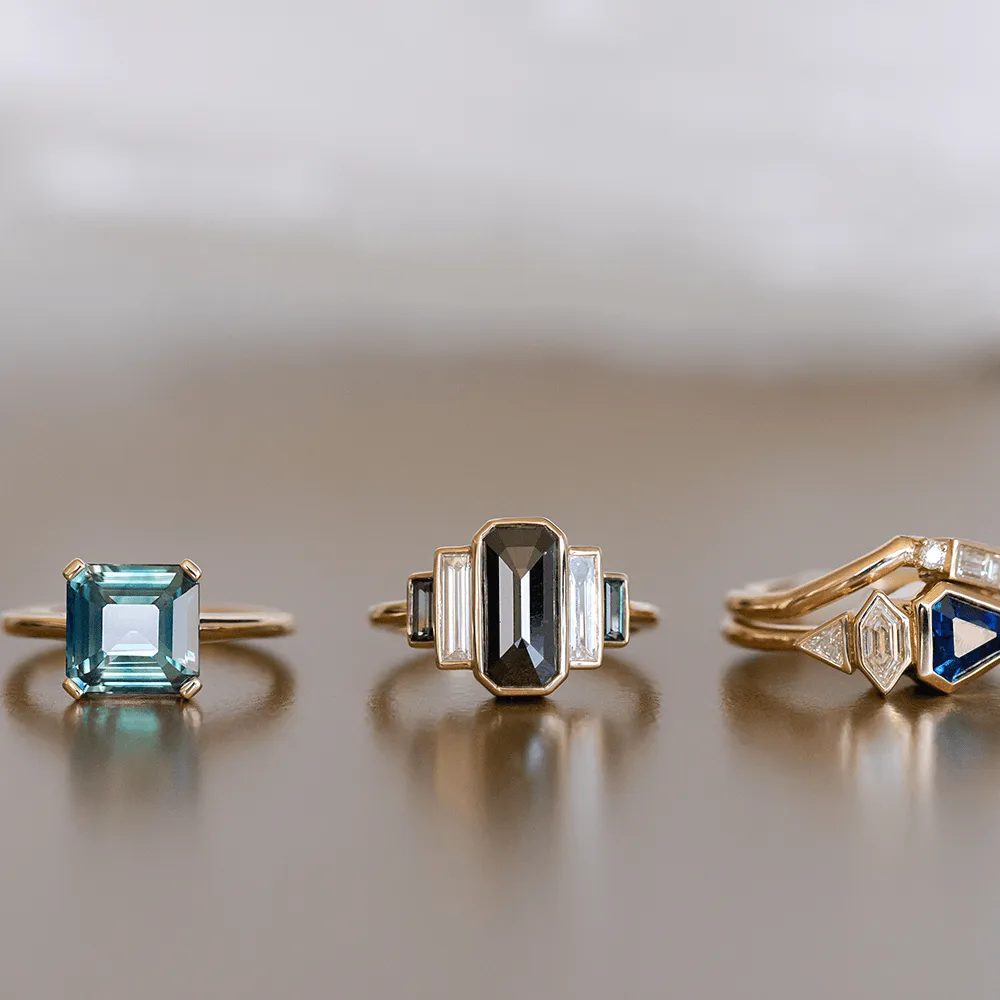 1.57ct Black Diamond & Baguette Ring sold by Marrow Fine product image thumbnail 3