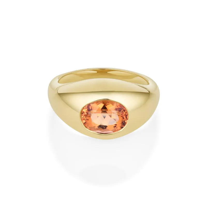 1.80ct Peach Topaz Bombe sold by Marrow Fine