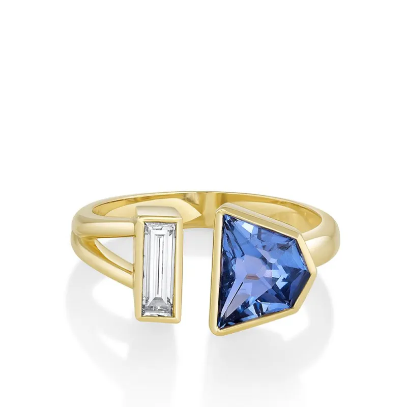 1.87ct Sapphire Split Shank Toi et Moi sold by Marrow Fine