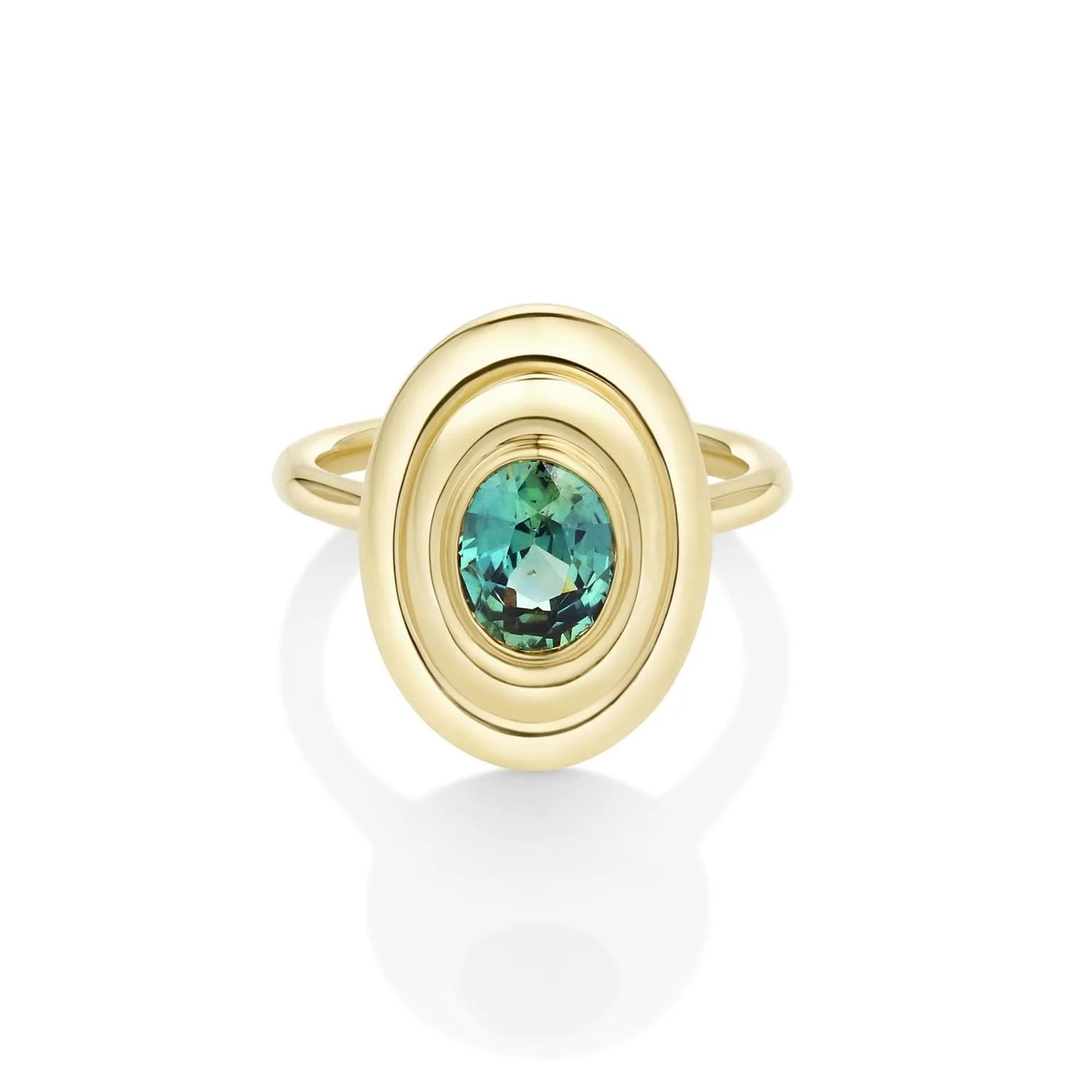 1.60ct Green Sapphire In-Orbit Ring sold by Marrow Fine