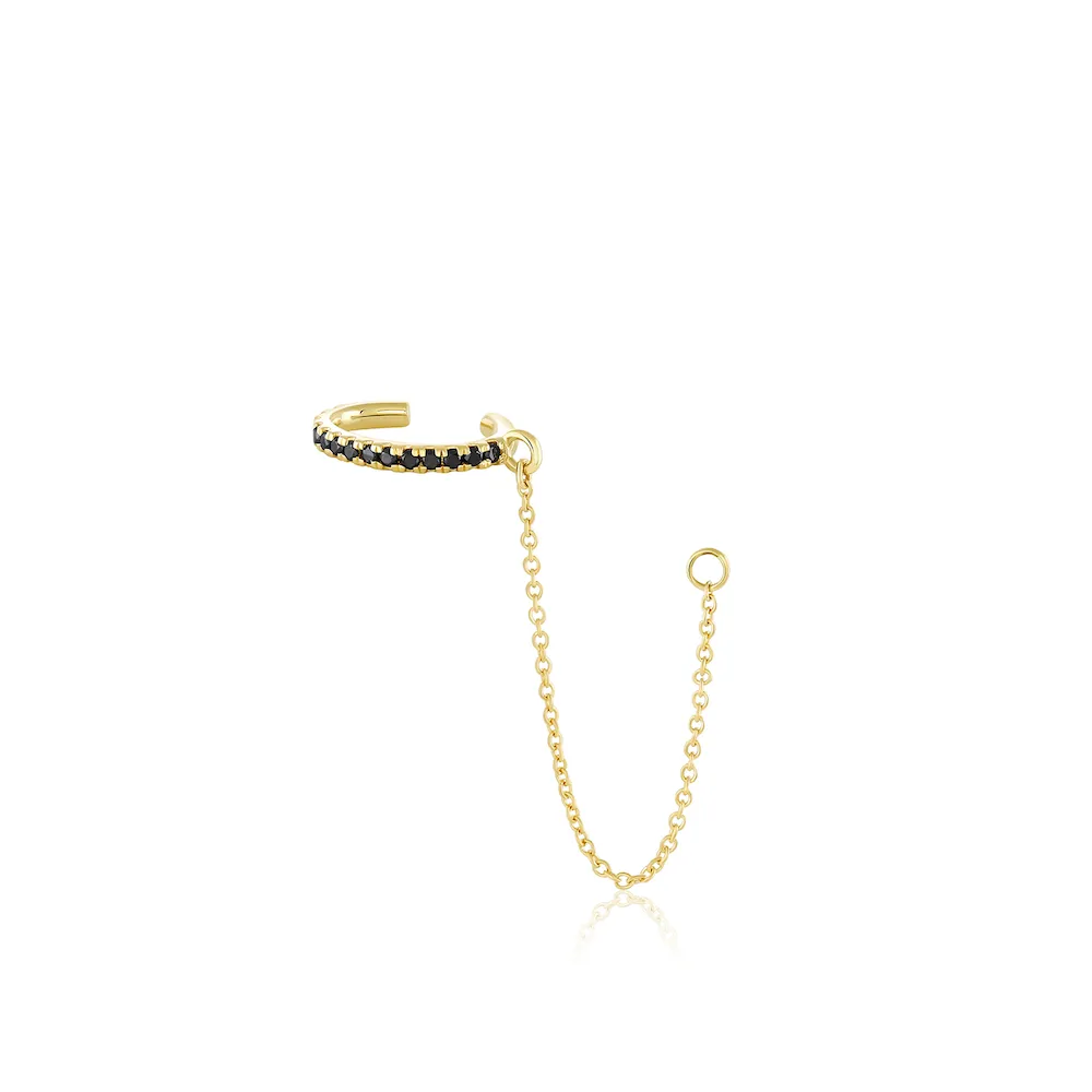 Black Diamond Pavé Ear Cuff & Chain sold by Marrow Fine