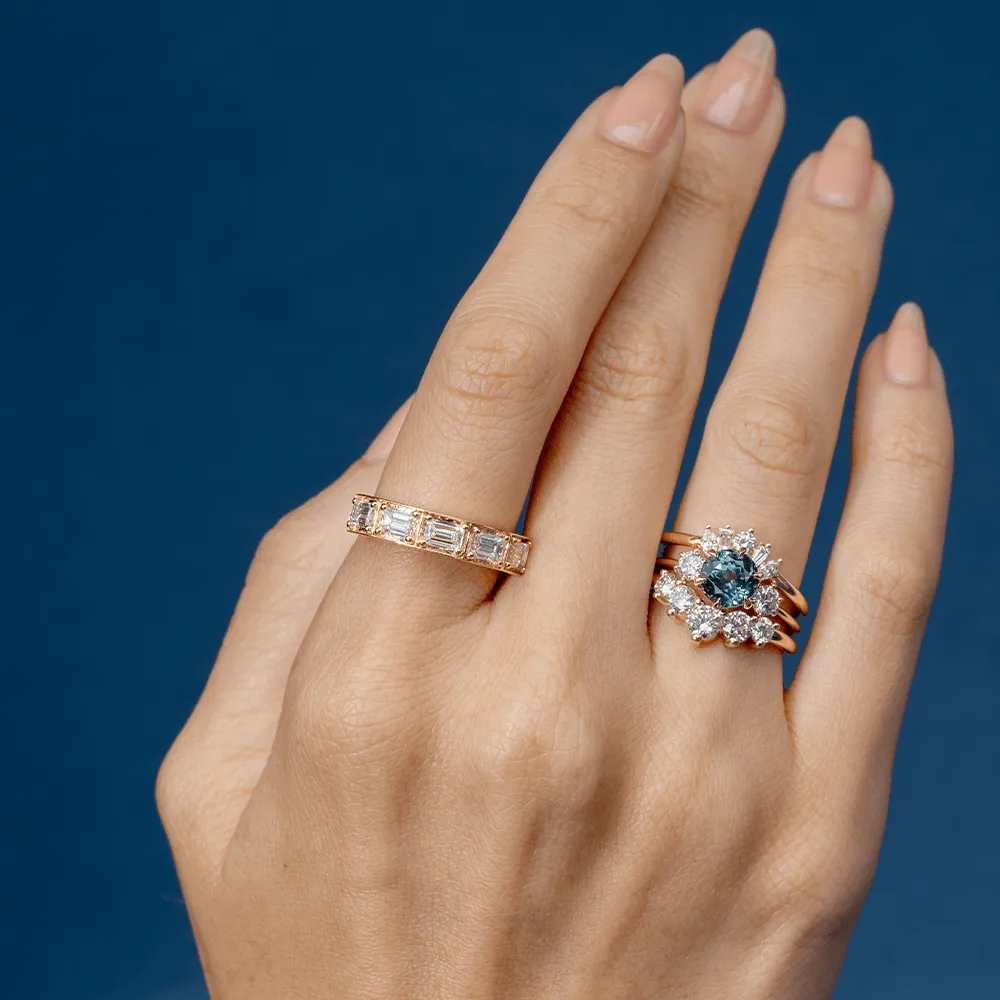 White Diamond Maxine Step Cut Stacker sold by Marrow Fine product image thumbnail 2