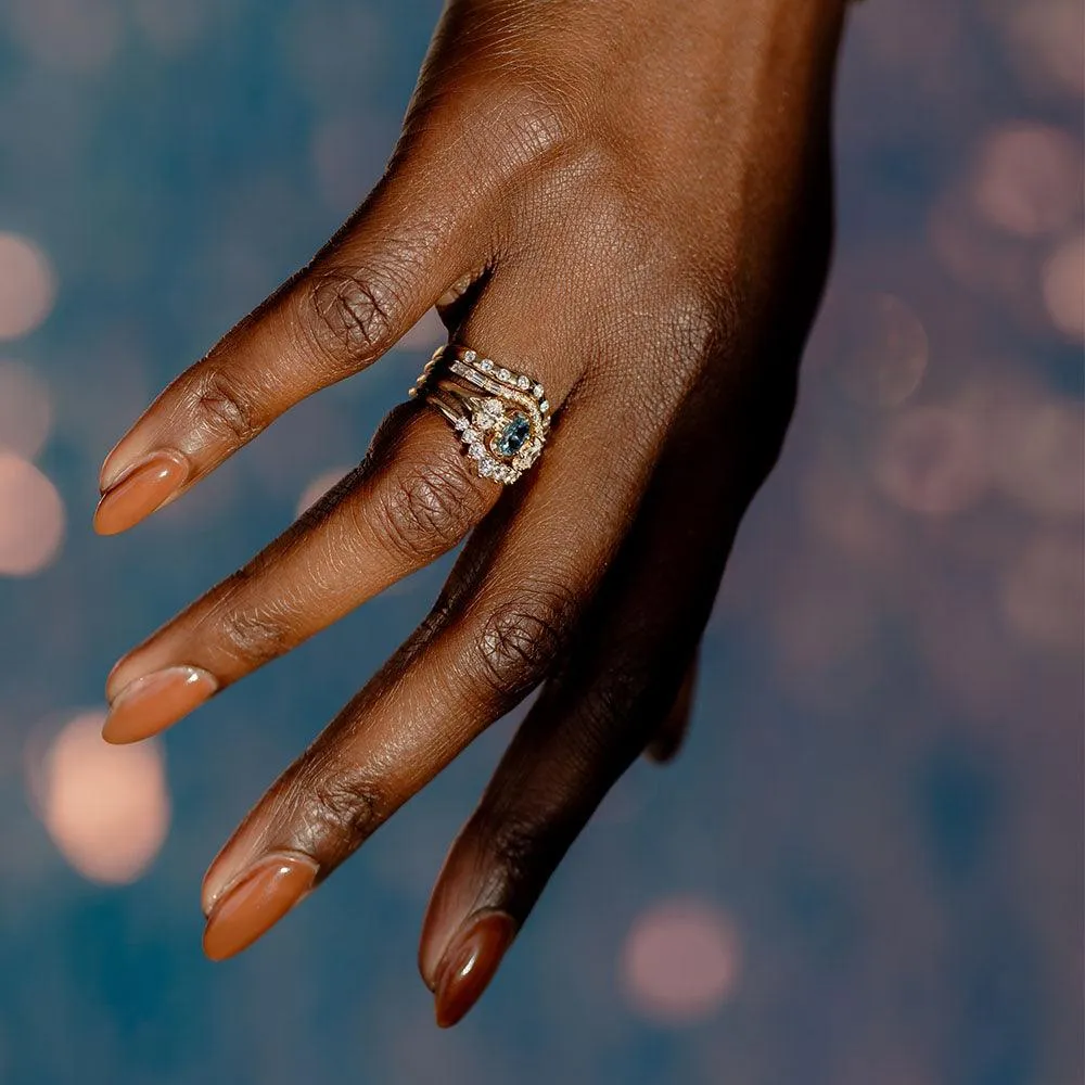 The Simone Sapphire Oval Engagement Ring sold by Marrow Fine product image thumbnail 5