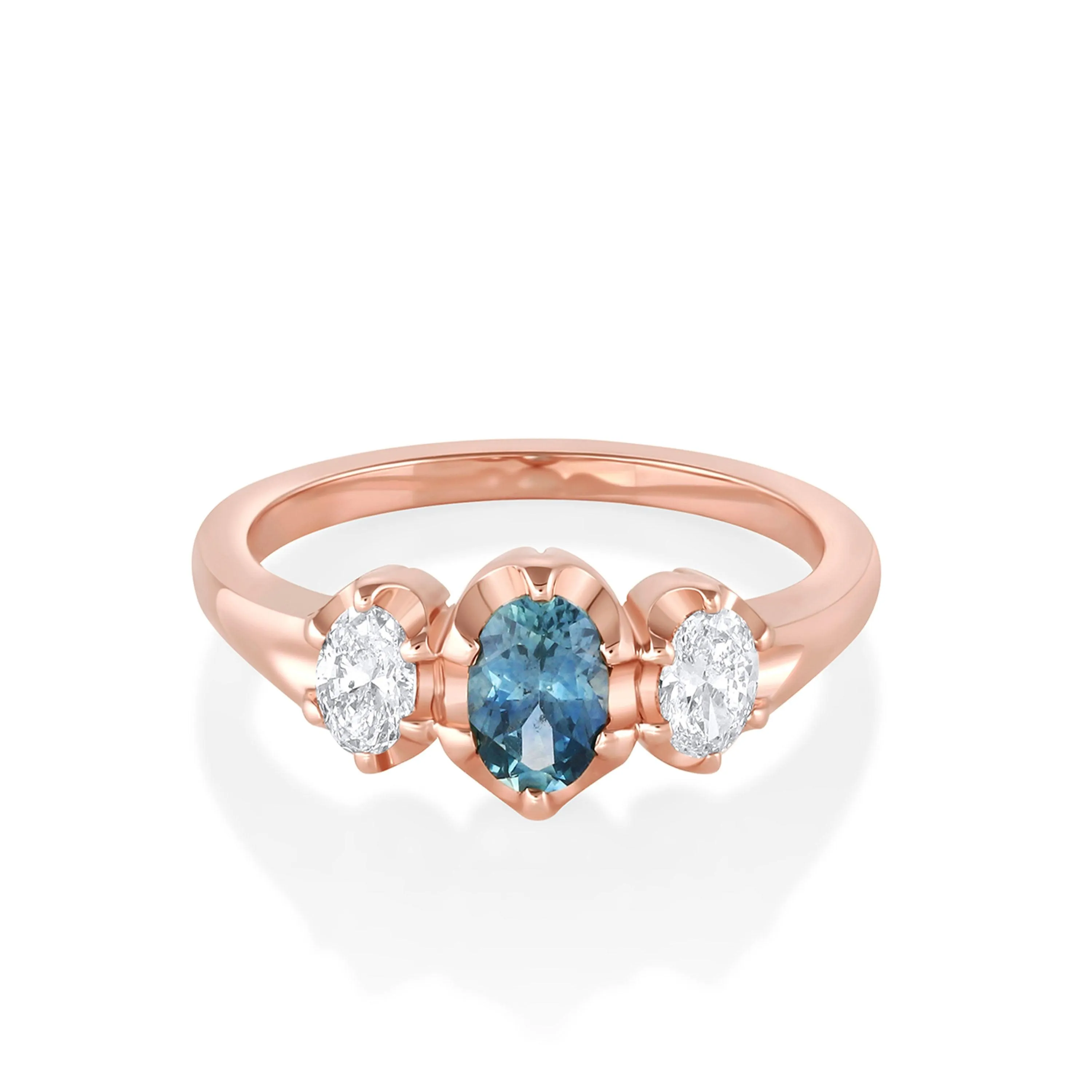 The Simone Sapphire Oval Engagement Ring sold by Marrow Fine product image thumbnail 4