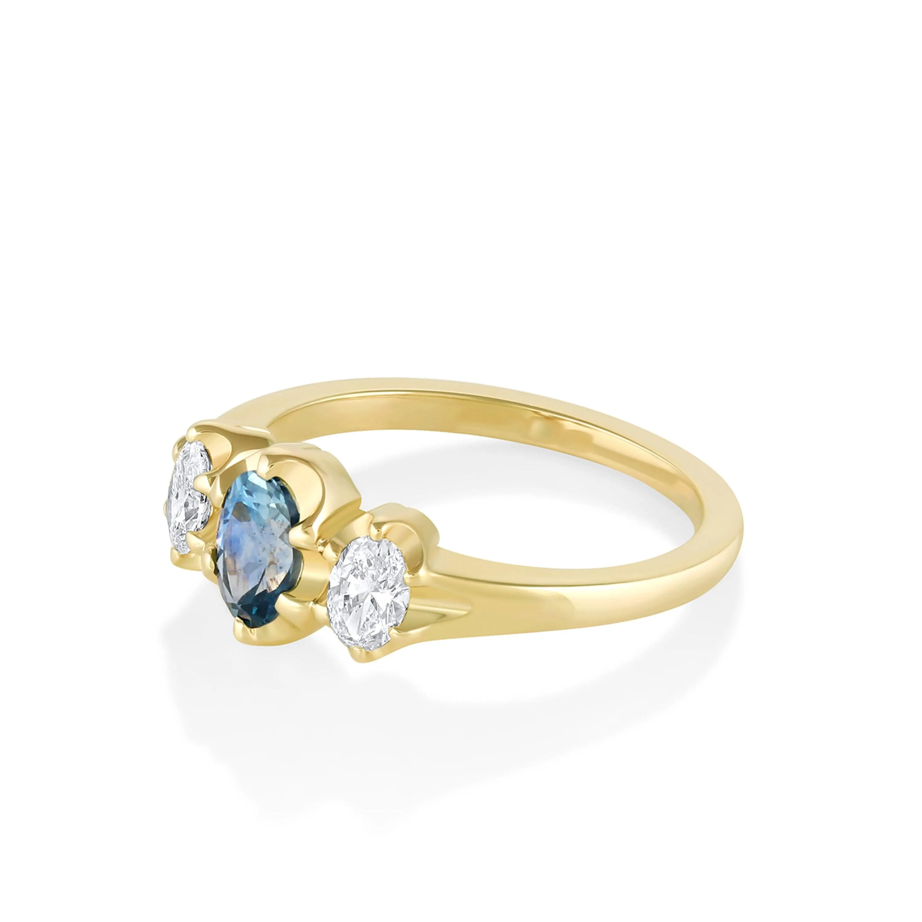 The Simone Sapphire Oval Engagement Ring sold by Marrow Fine product image thumbnail 2