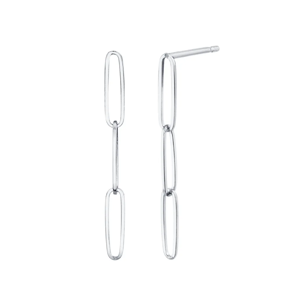 Weightless Paperclip Chain Earrings sold by Marrow Fine product image thumbnail 3