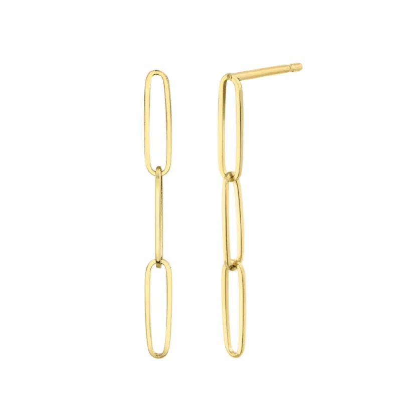 Weightless Paperclip Chain Earrings sold by Marrow Fine