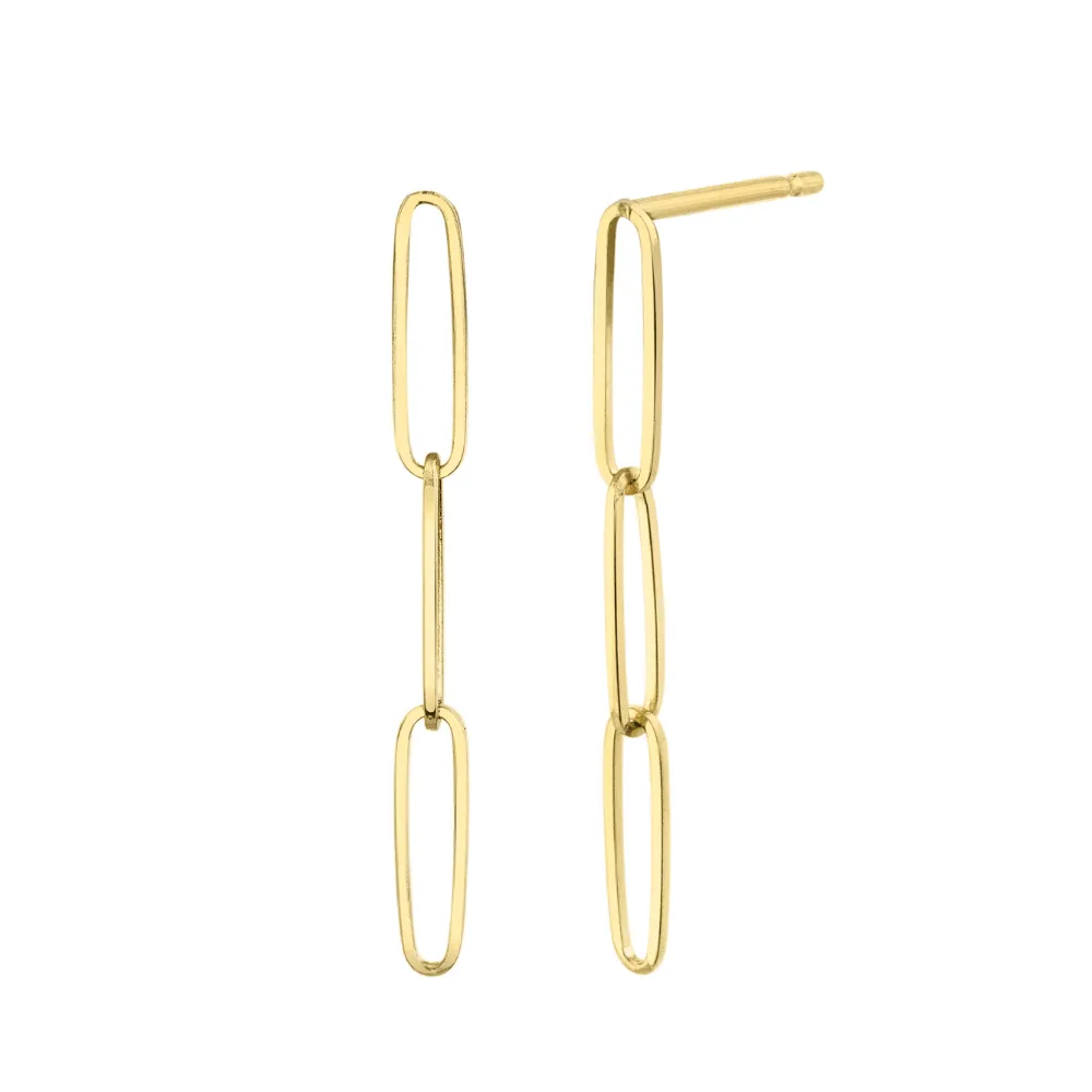 Weightless Paperclip Chain Earrings sold by Marrow Fine
