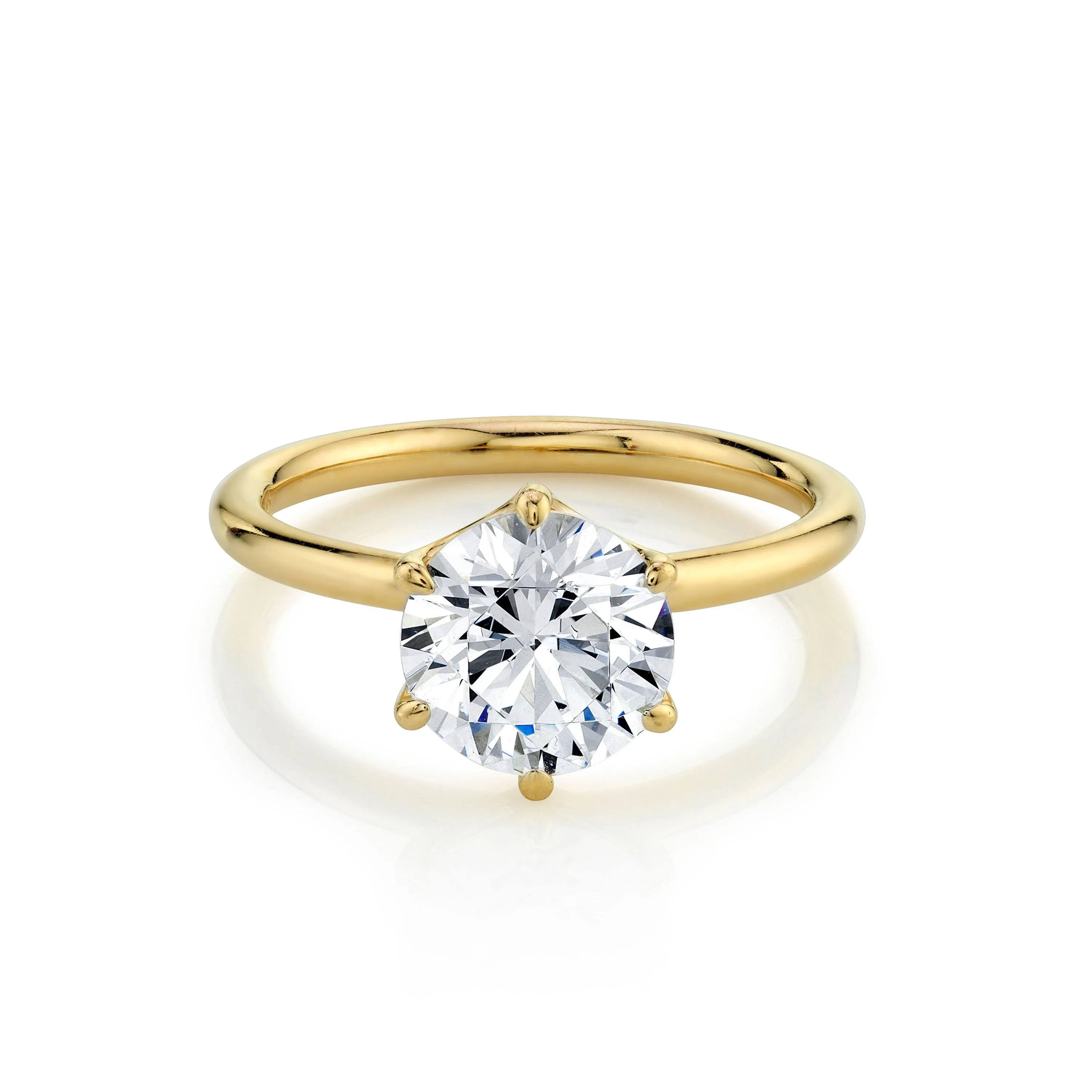 The Camille Round Brilliant Solitaire Engagement Ring sold by Marrow Fine