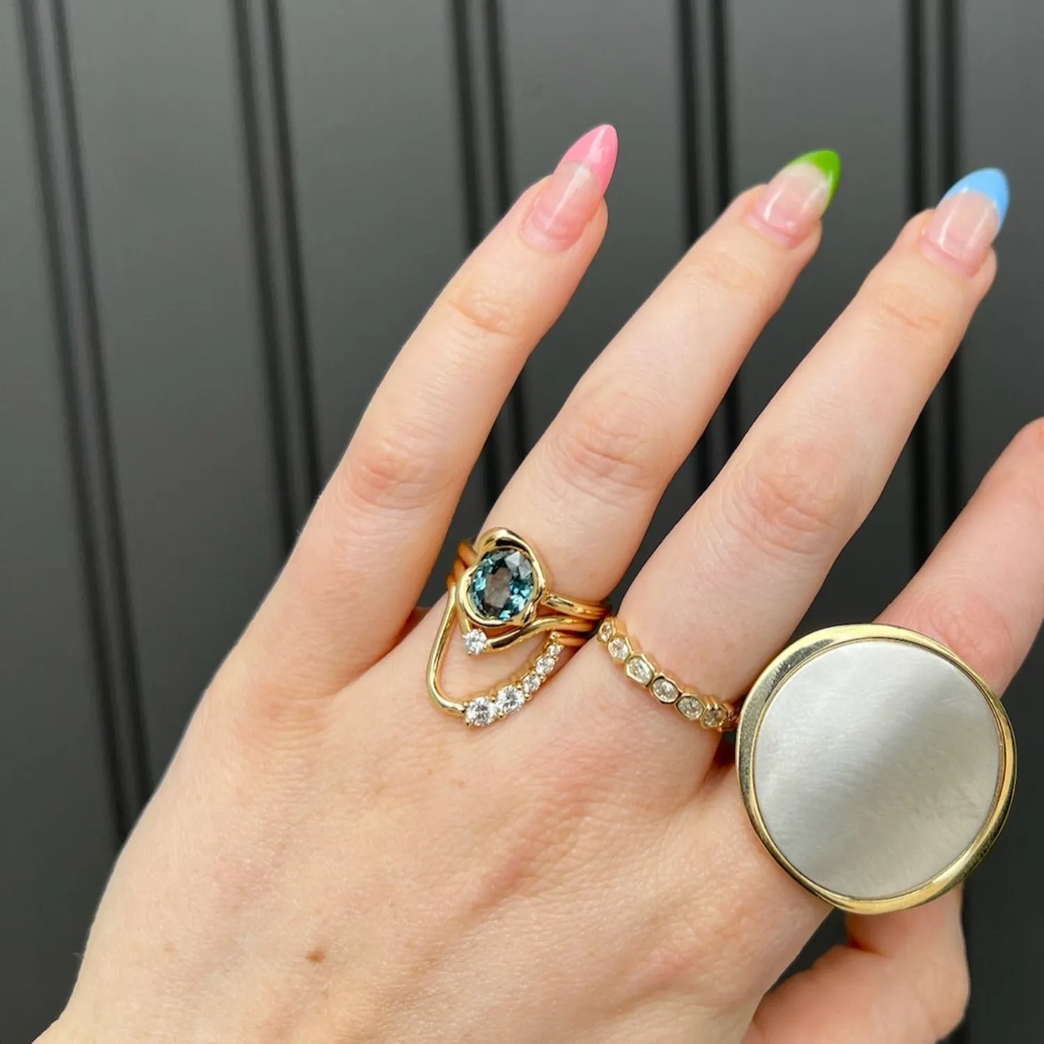 1.79ct Sapphire Abstract Bezel Ring sold by Marrow Fine product image thumbnail 3