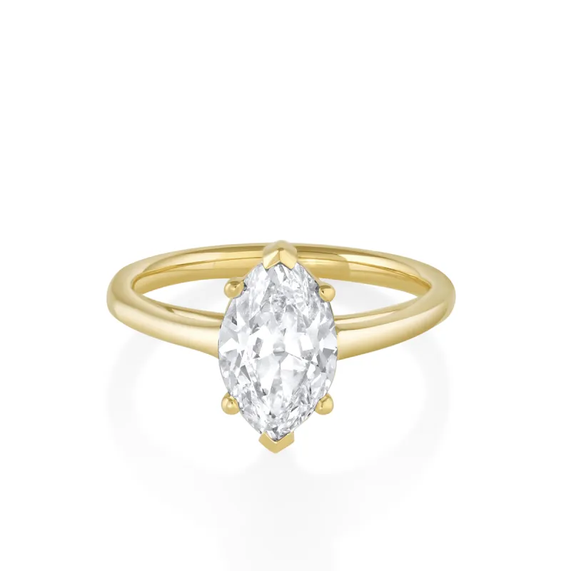 1.98ct White Diamond Moval Helene Engagement Ring sold by Marrow Fine