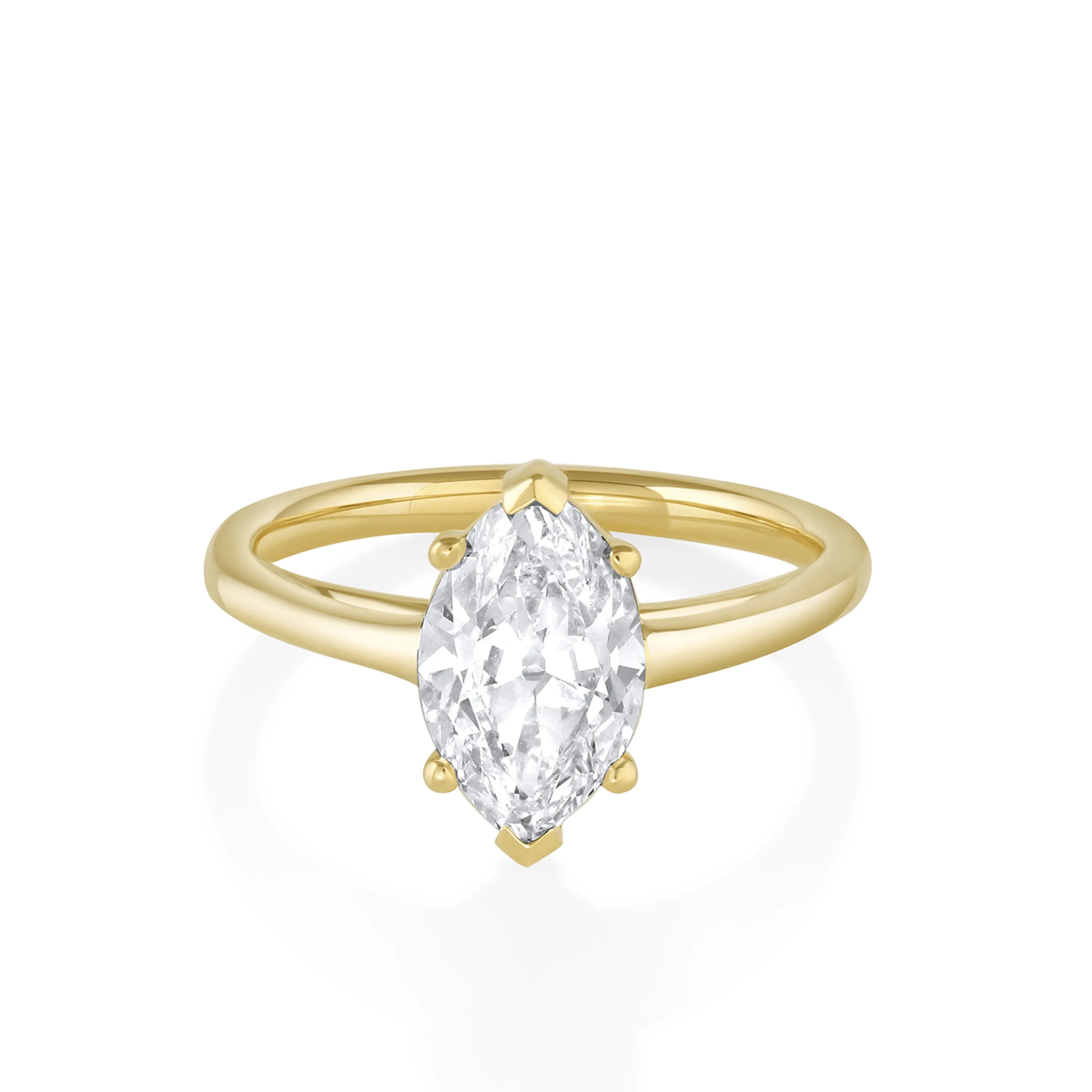 1.98ct White Diamond Moval Helene Engagement Ring sold by Marrow Fine