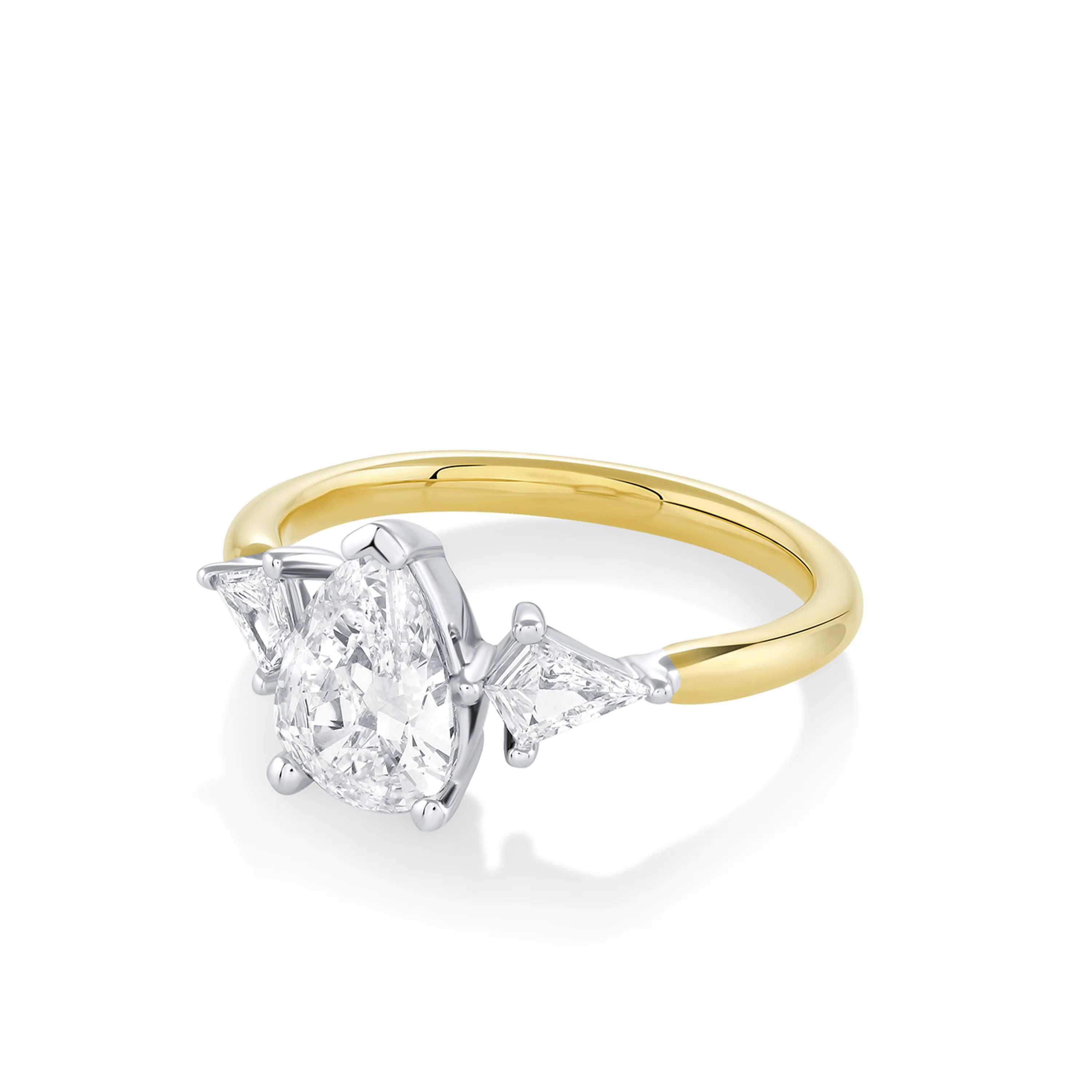 1.00ct White Diamond Pear & Kite Engagement Ring sold by Marrow Fine product image thumbnail 2
