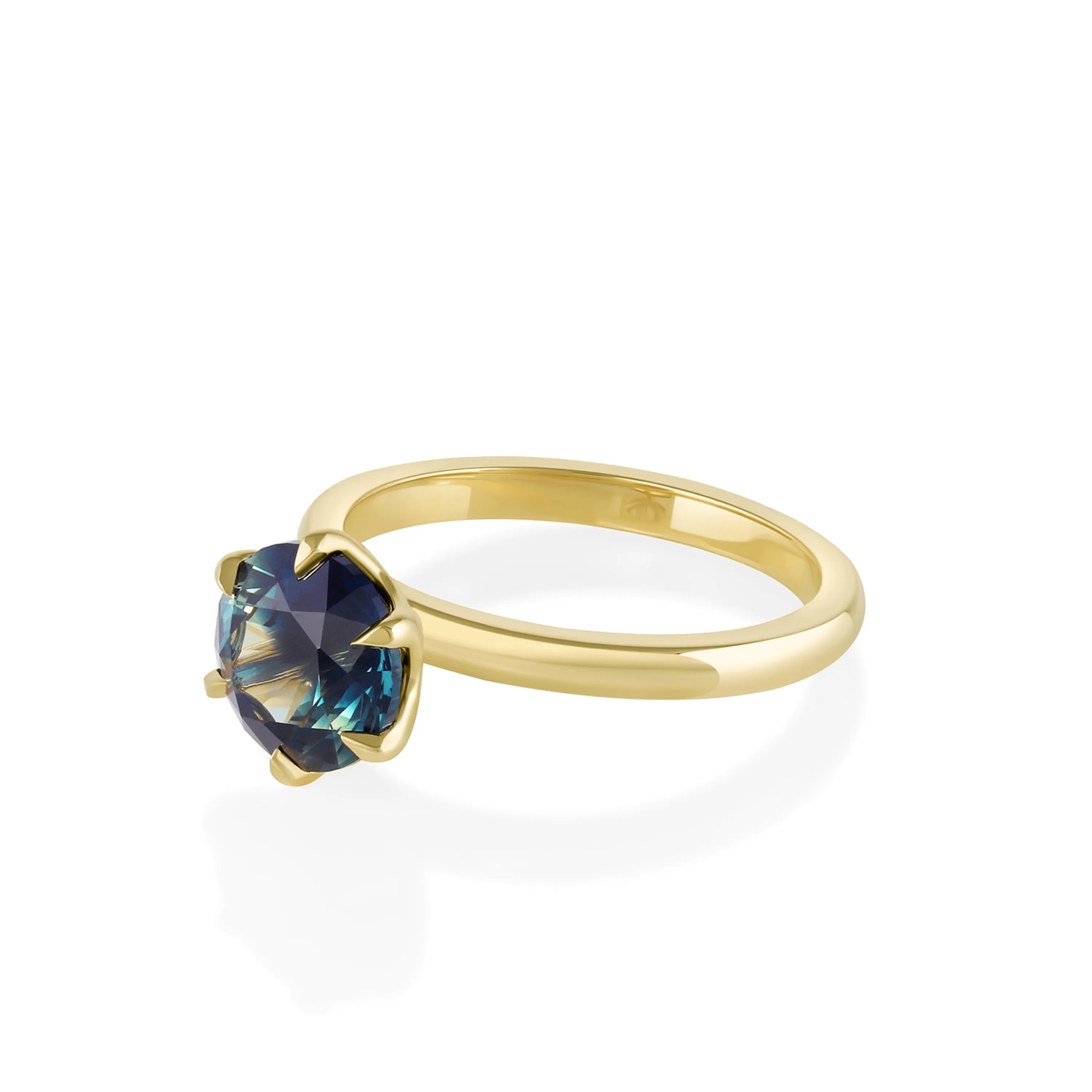 2.75ct Teal Sapphire Camille Engagement Ring sold by Marrow Fine product image thumbnail 2