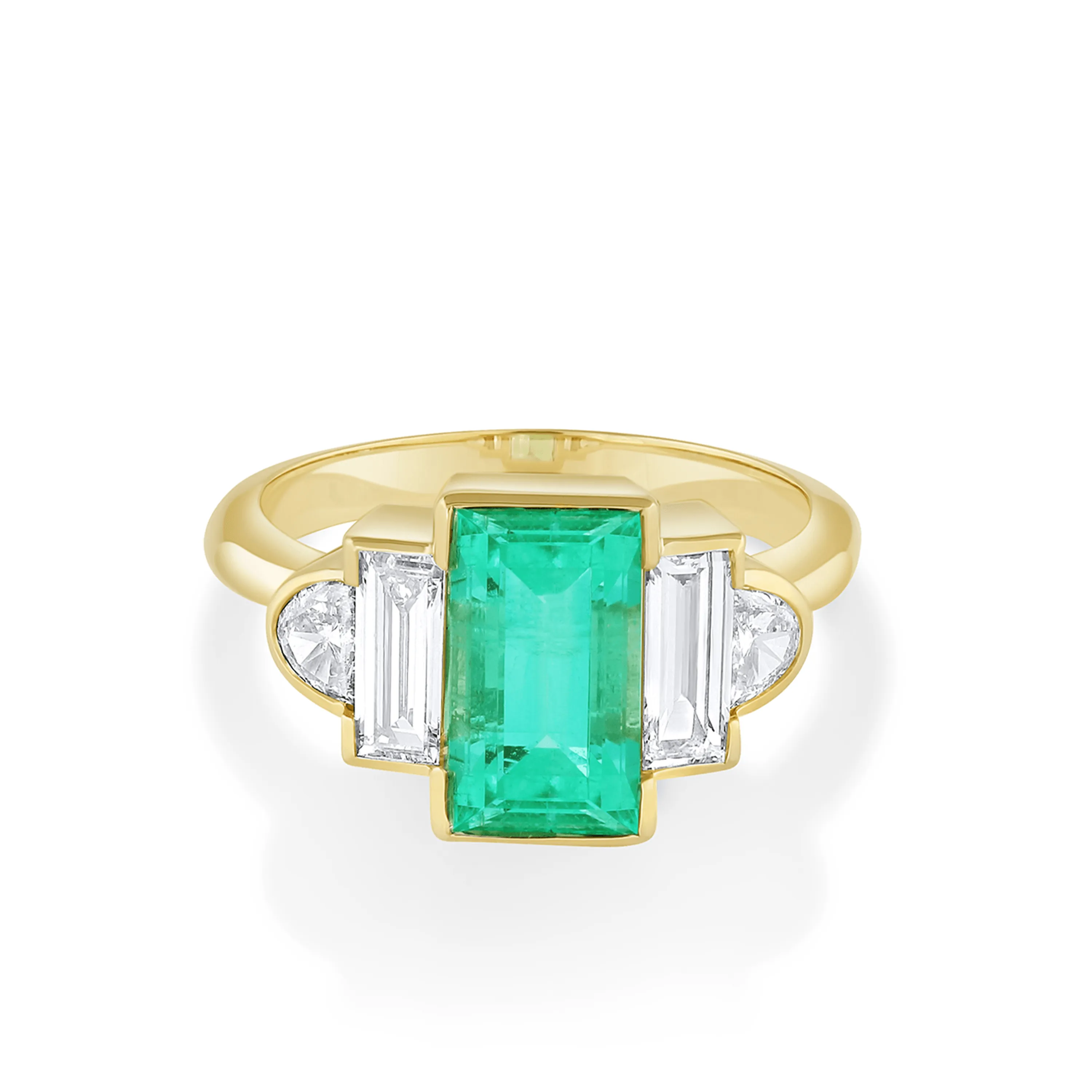 2.59ct Emerald Art Deco Engagement Ring sold by Marrow Fine