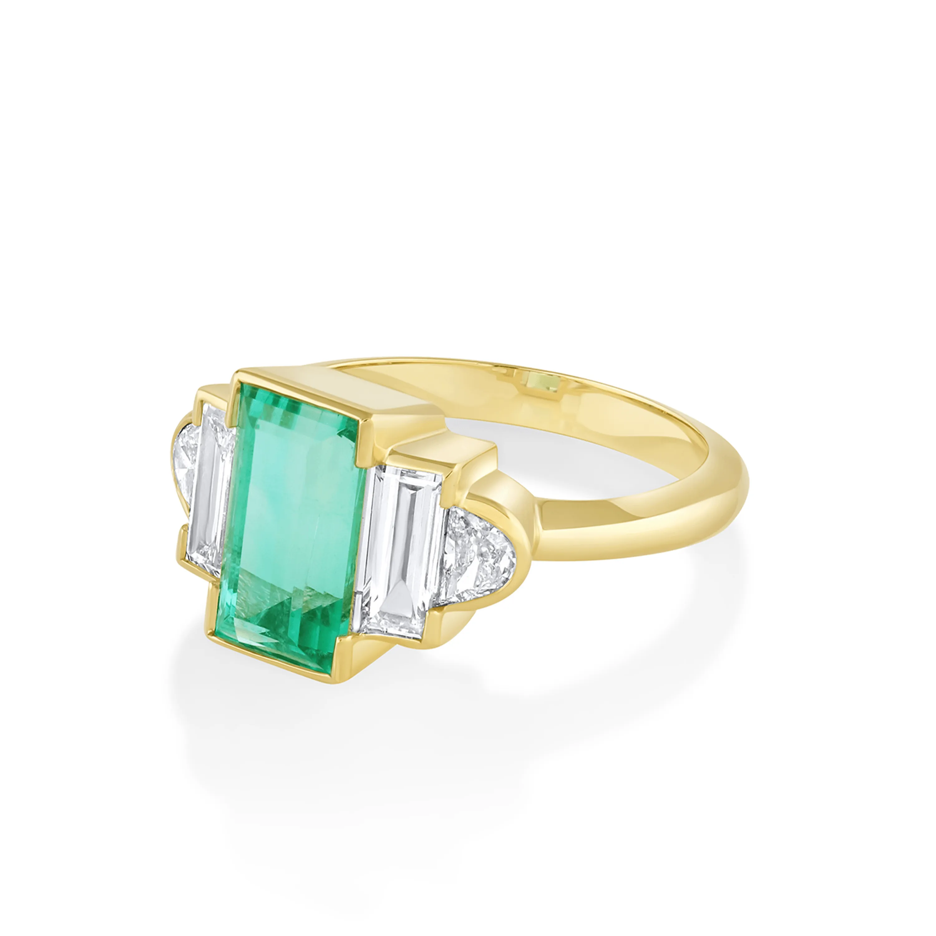2.59ct Emerald Art Deco Engagement Ring sold by Marrow Fine product image thumbnail 2