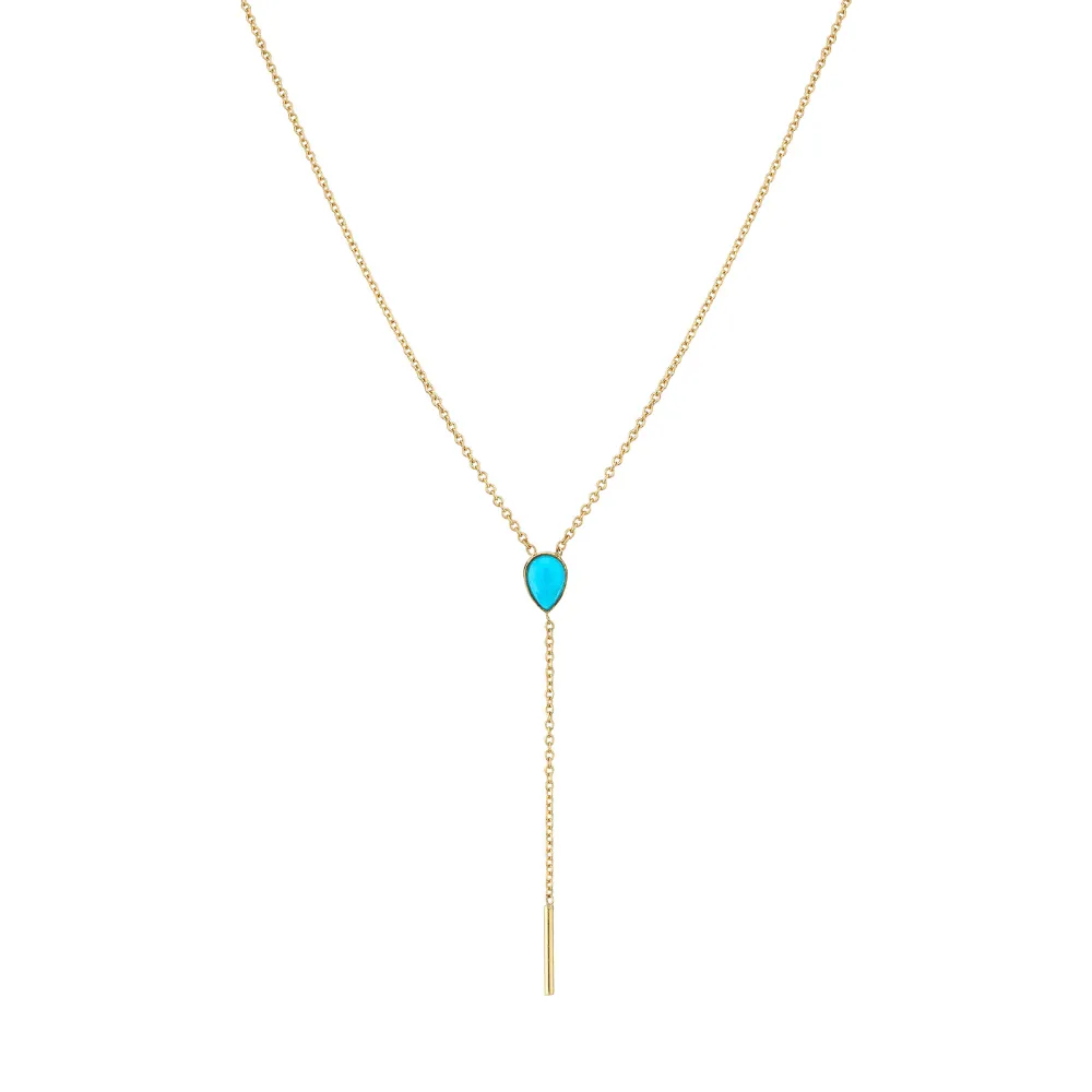 Turquoise Stillwater Lariat sold by Marrow Fine