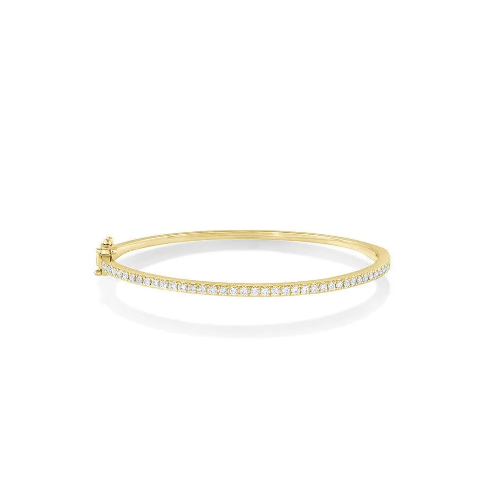 White Diamond Round Bangle sold by Marrow Fine
