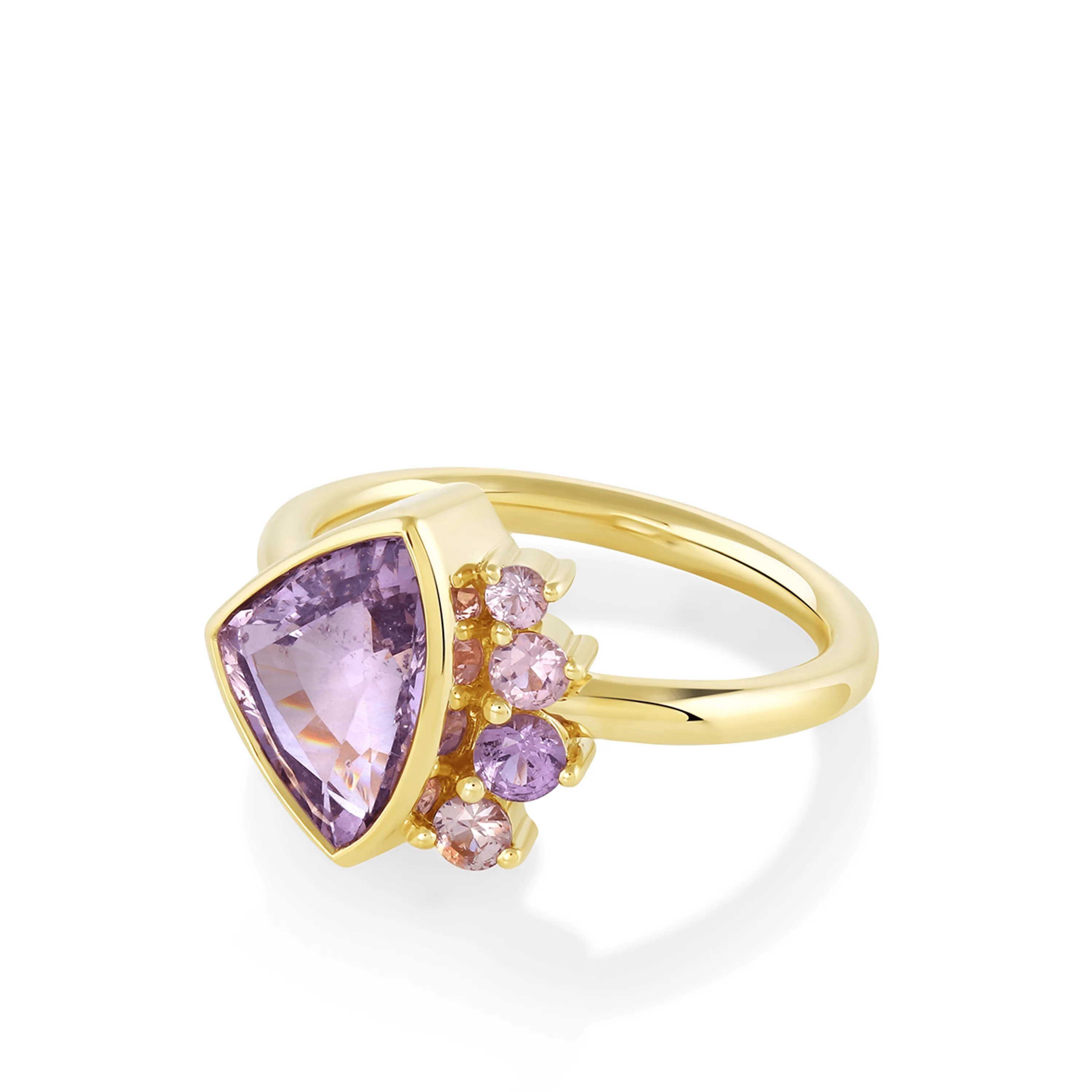 Lavender Spinel Trillion Spray Ring sold by Marrow Fine product image thumbnail 2