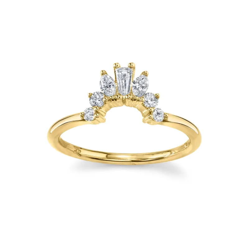 White Diamond Gemma Ballerina Ring sold by Marrow Fine