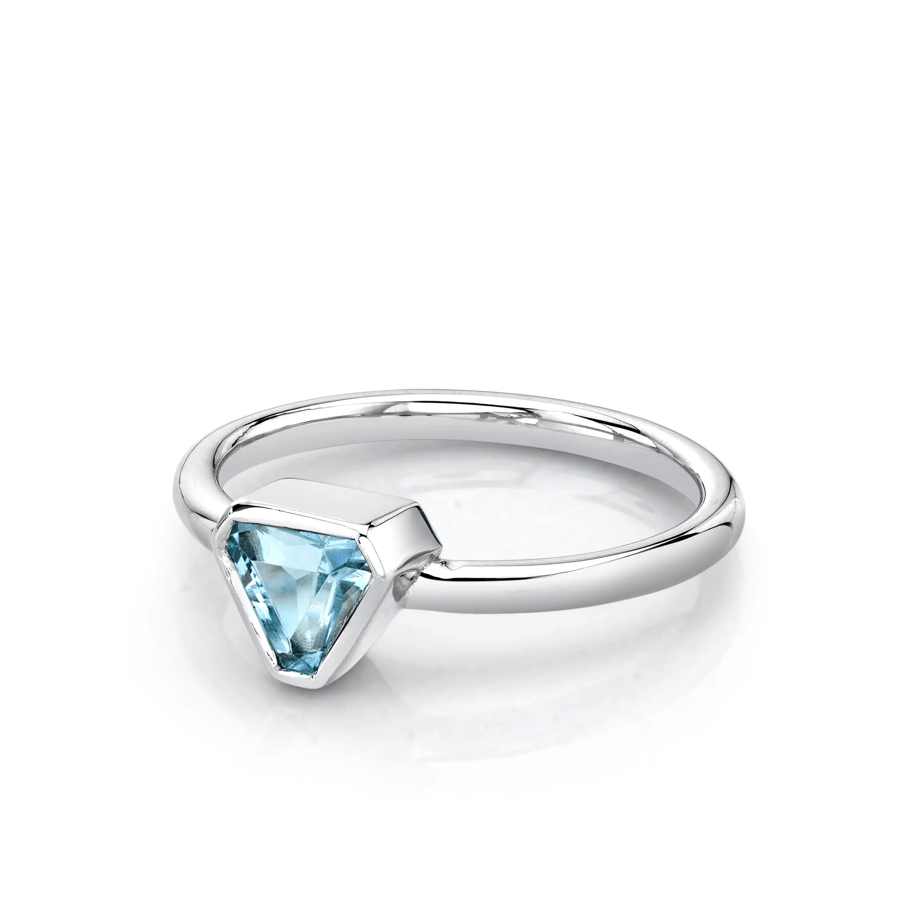 Aquamarine Bezel Trillion Ring sold by Marrow Fine product image thumbnail 2