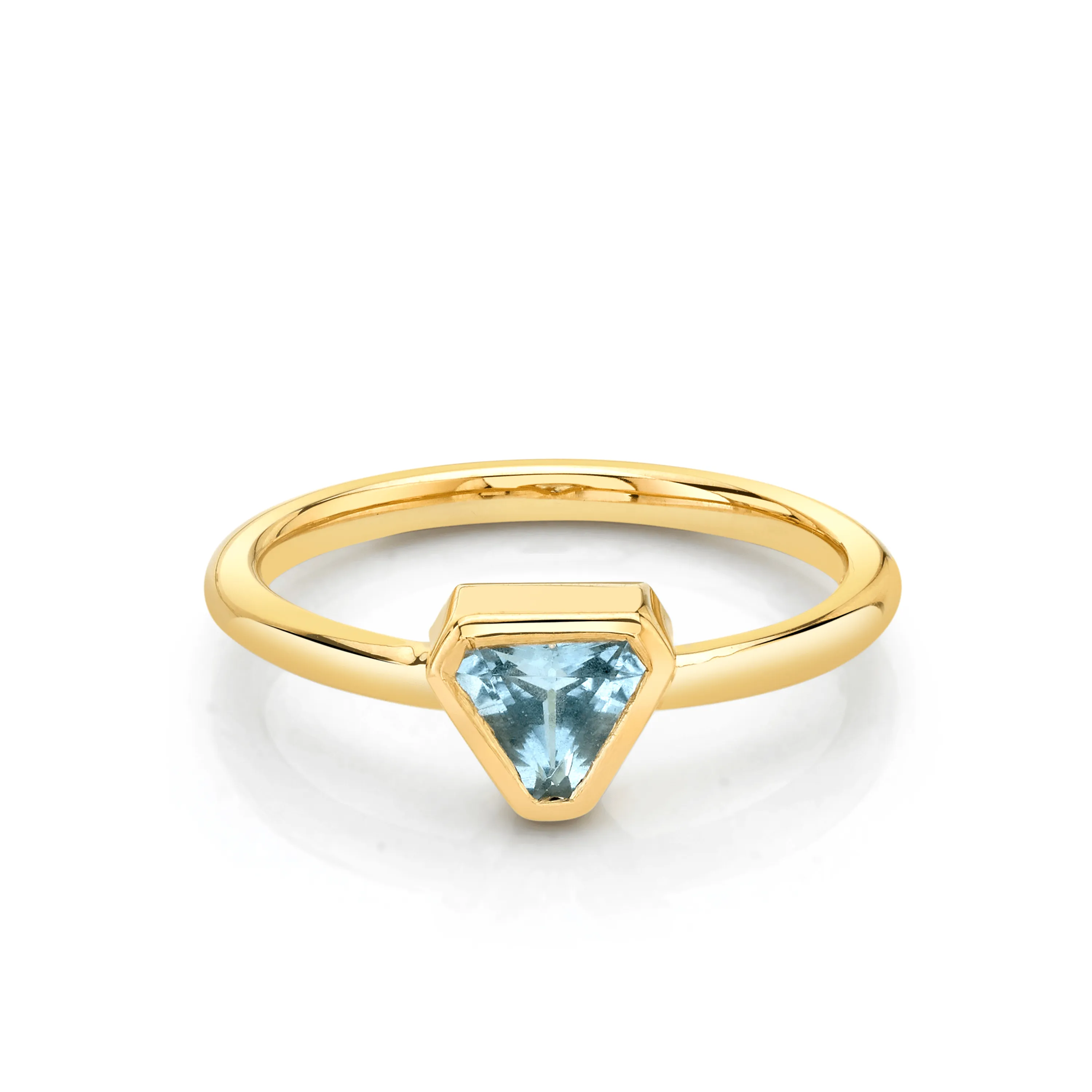 Aquamarine Bezel Trillion Ring sold by Marrow Fine product image thumbnail 3