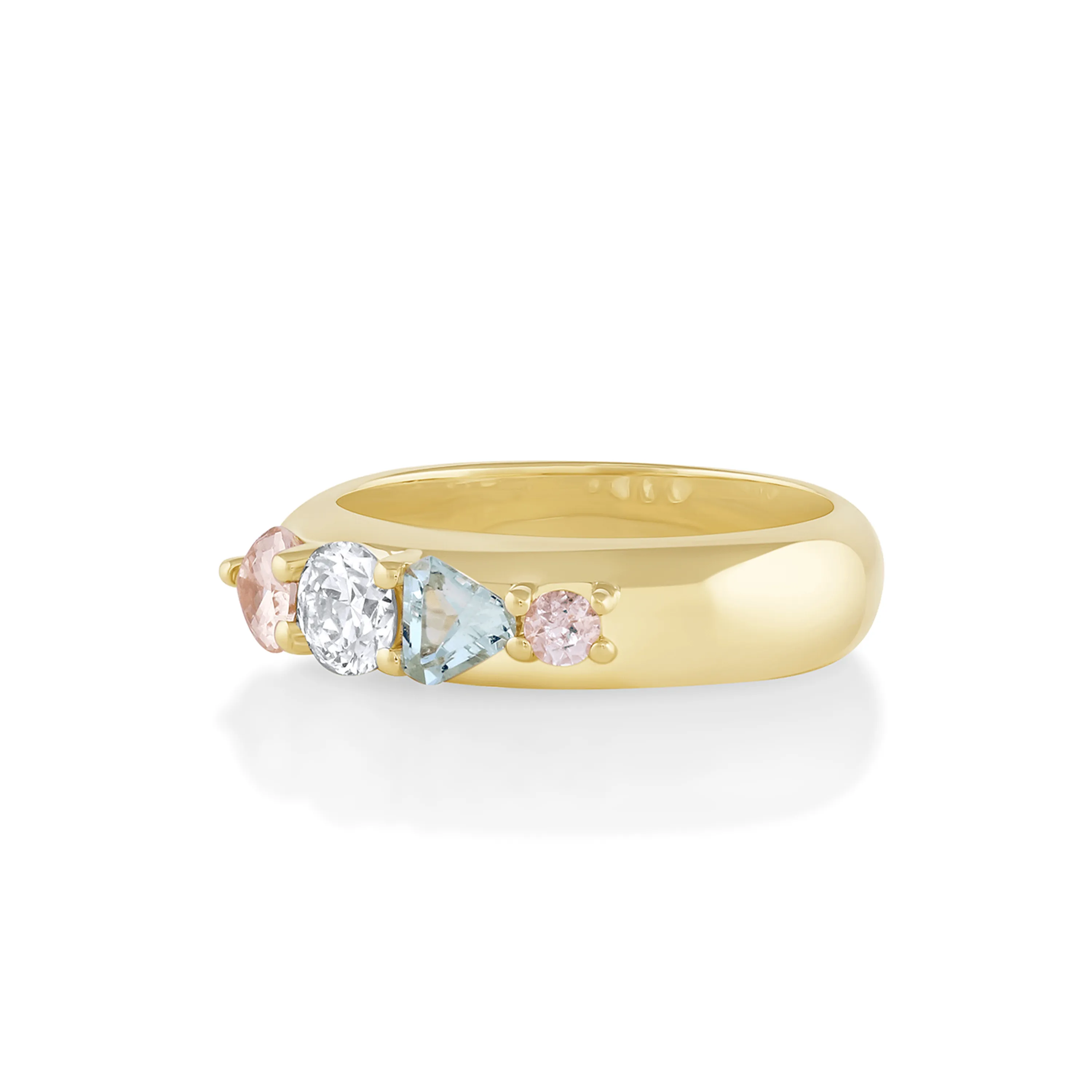 Peach Sapphire & Mint Beryl Linear Ring sold by Marrow Fine product image thumbnail 2