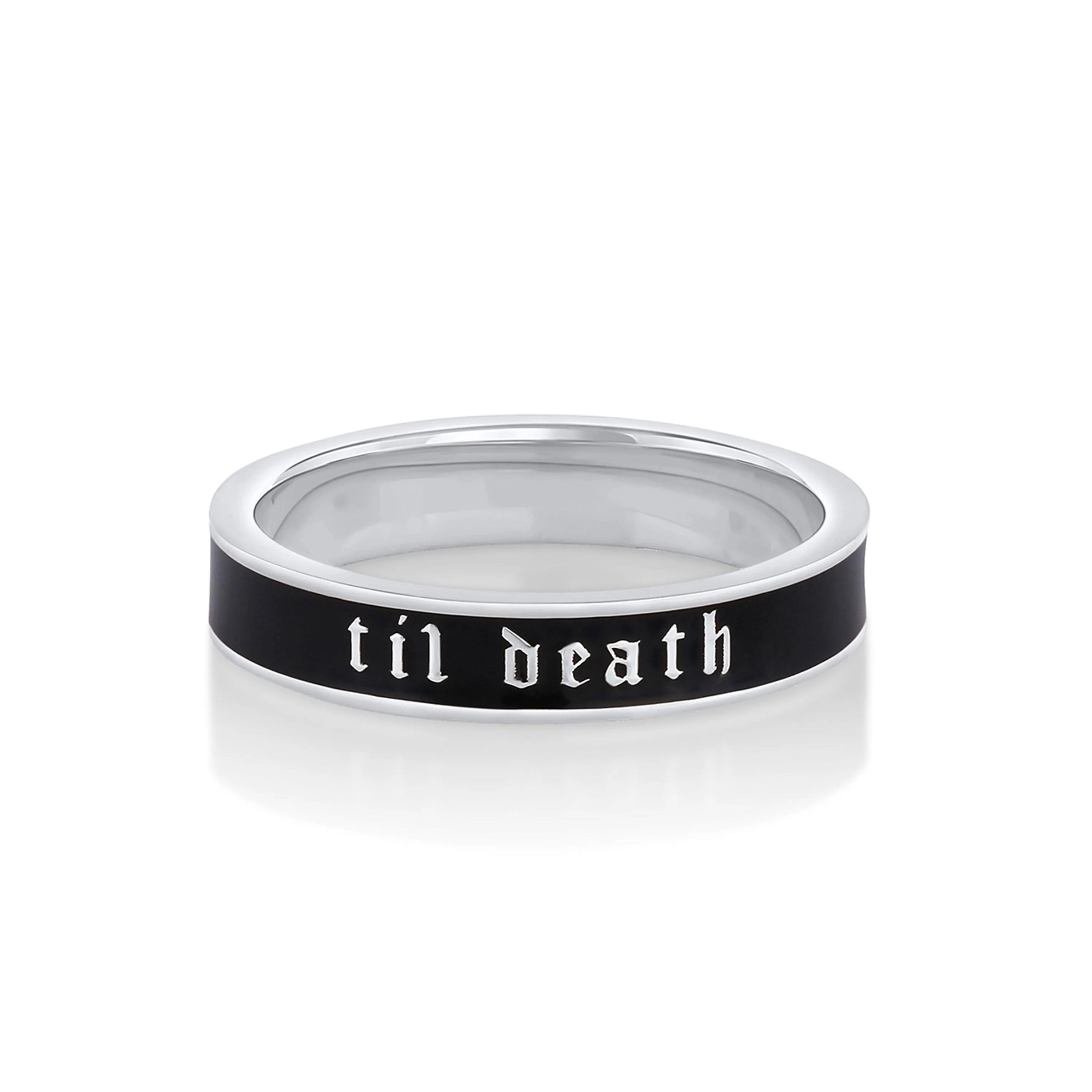 Til Death® Black Enamel Band - 4mm sold by Marrow Fine product image thumbnail 4