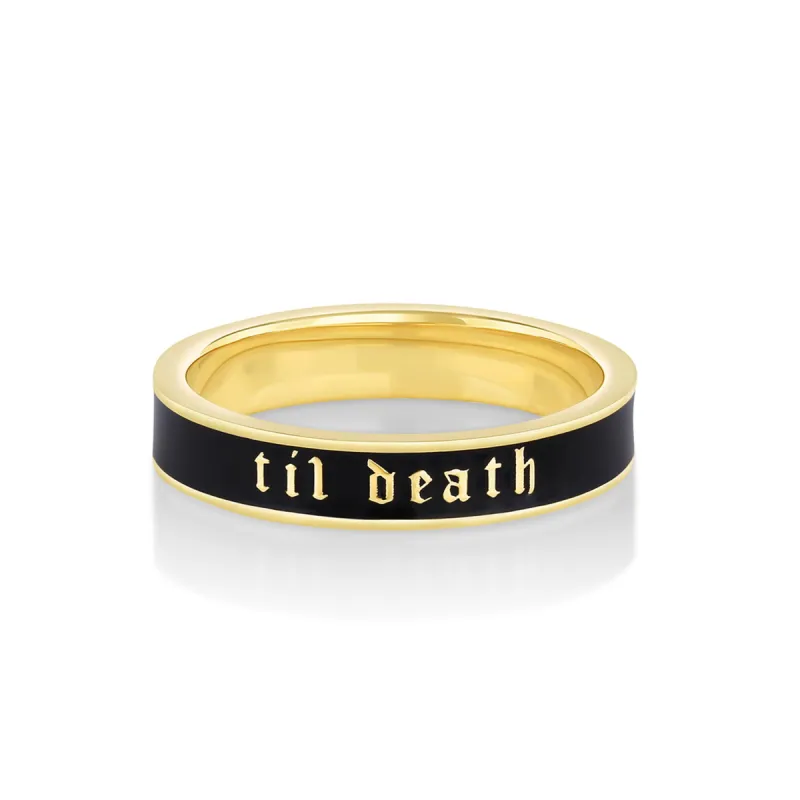 Til Death® Black Enamel Band - 4mm sold by Marrow Fine