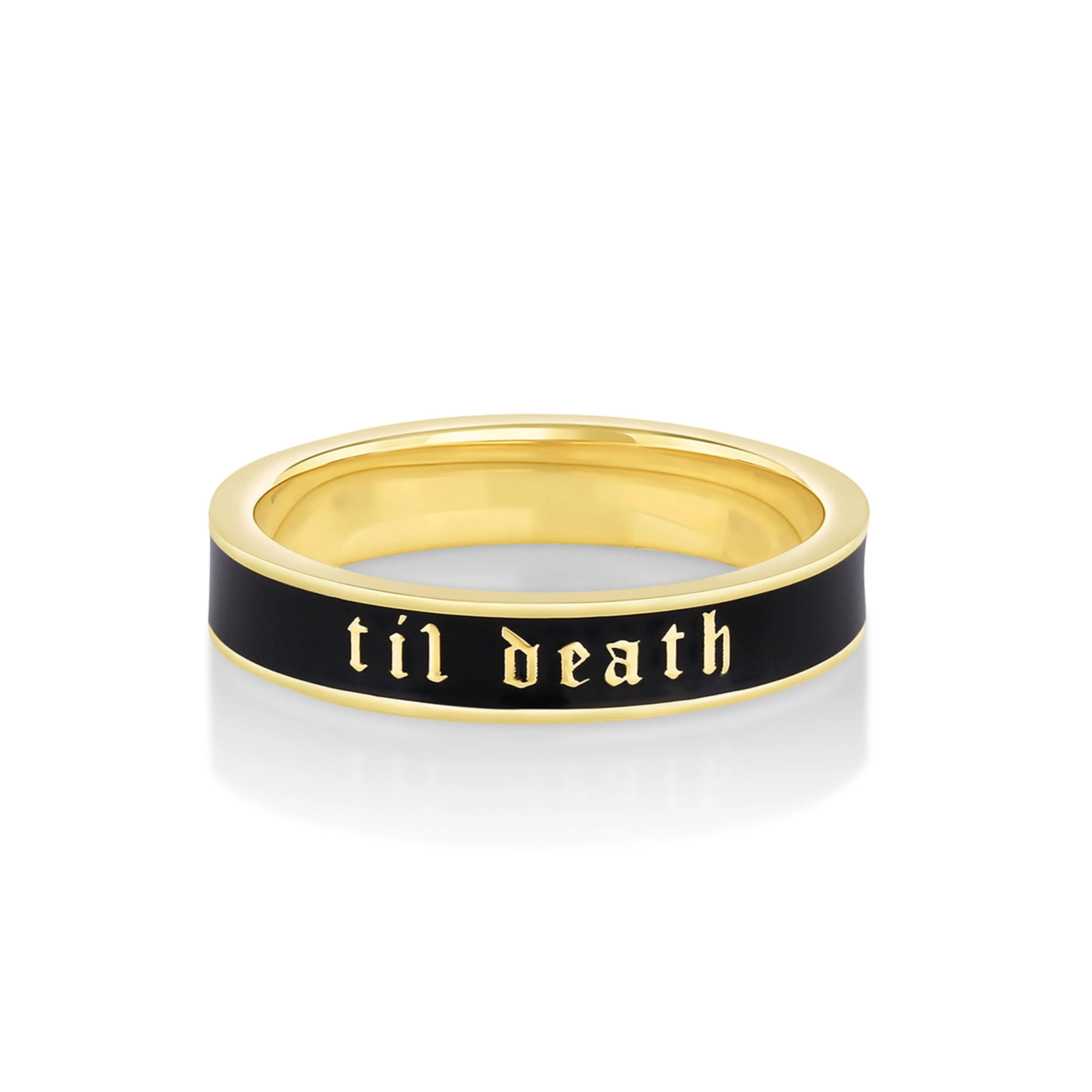 Til Death® Black Enamel Band - 4mm sold by Marrow Fine